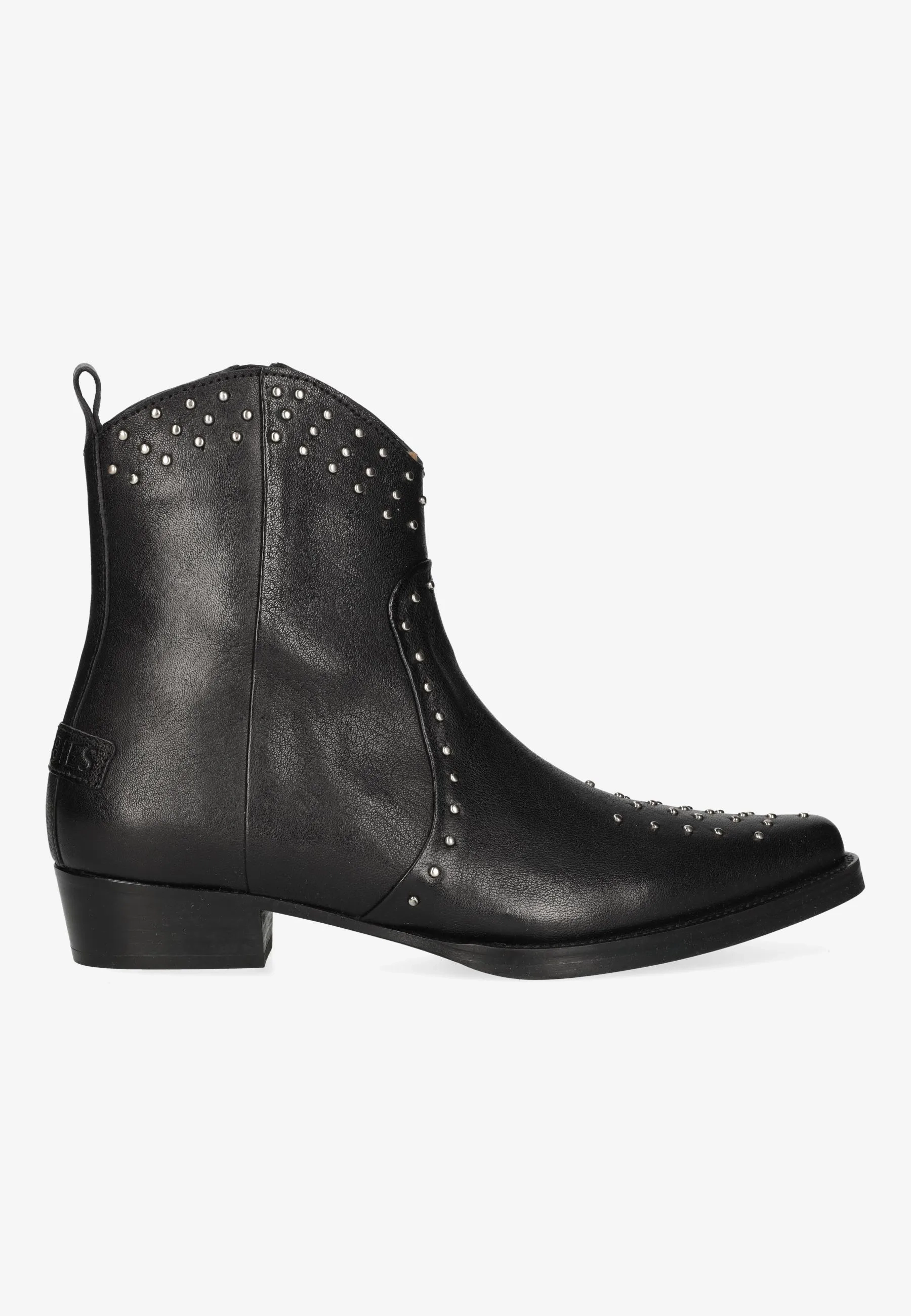 Janina Ankie Studs enkellaars Leer Zwart