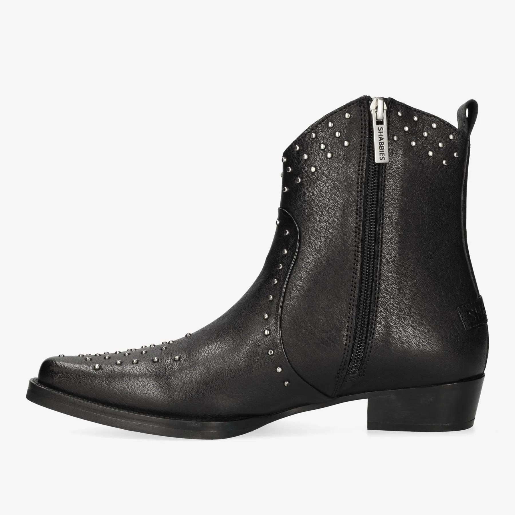 Janina Ankie Studs enkellaars Leer Zwart