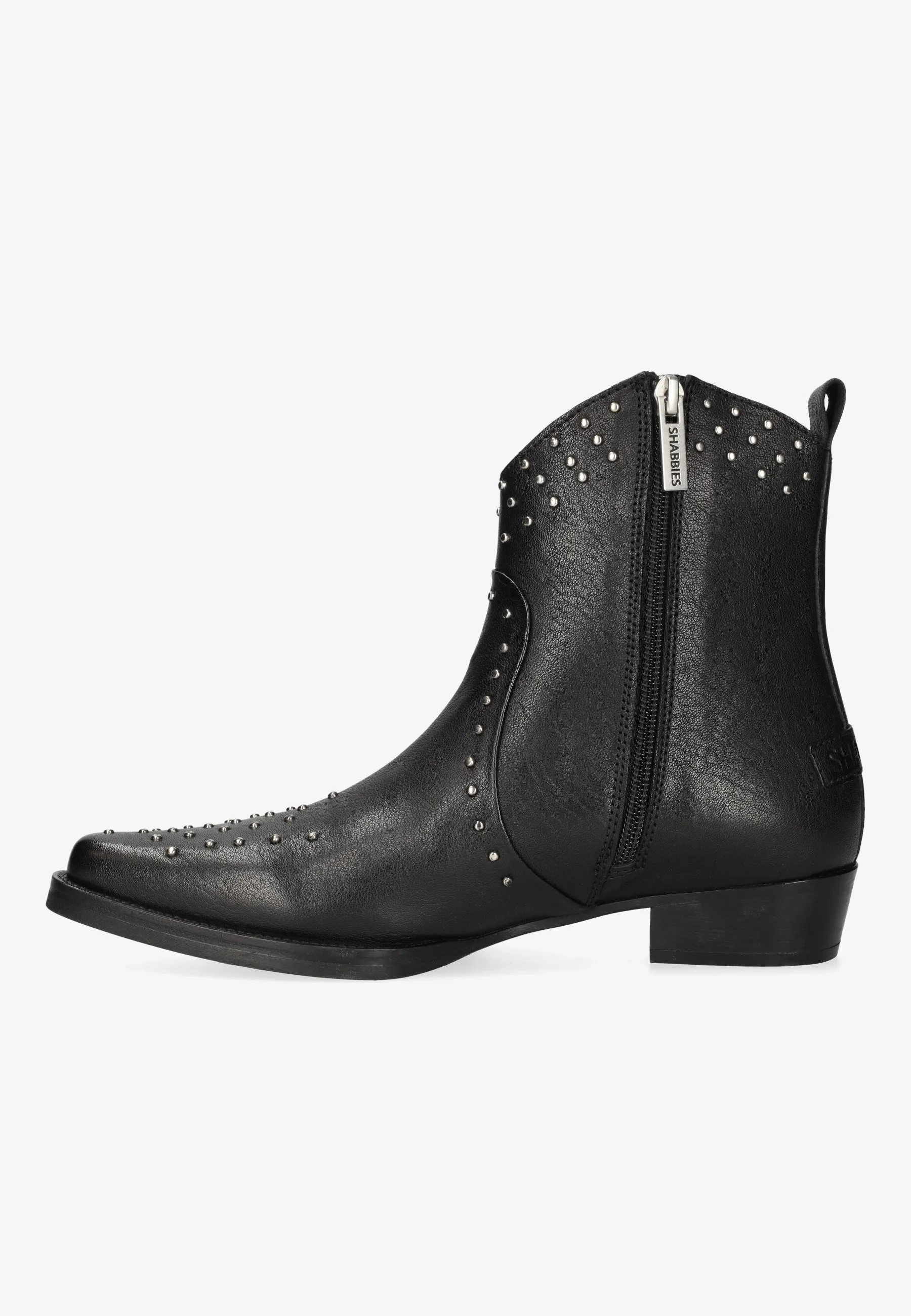 Janina Ankie Studs enkellaars Leer Zwart