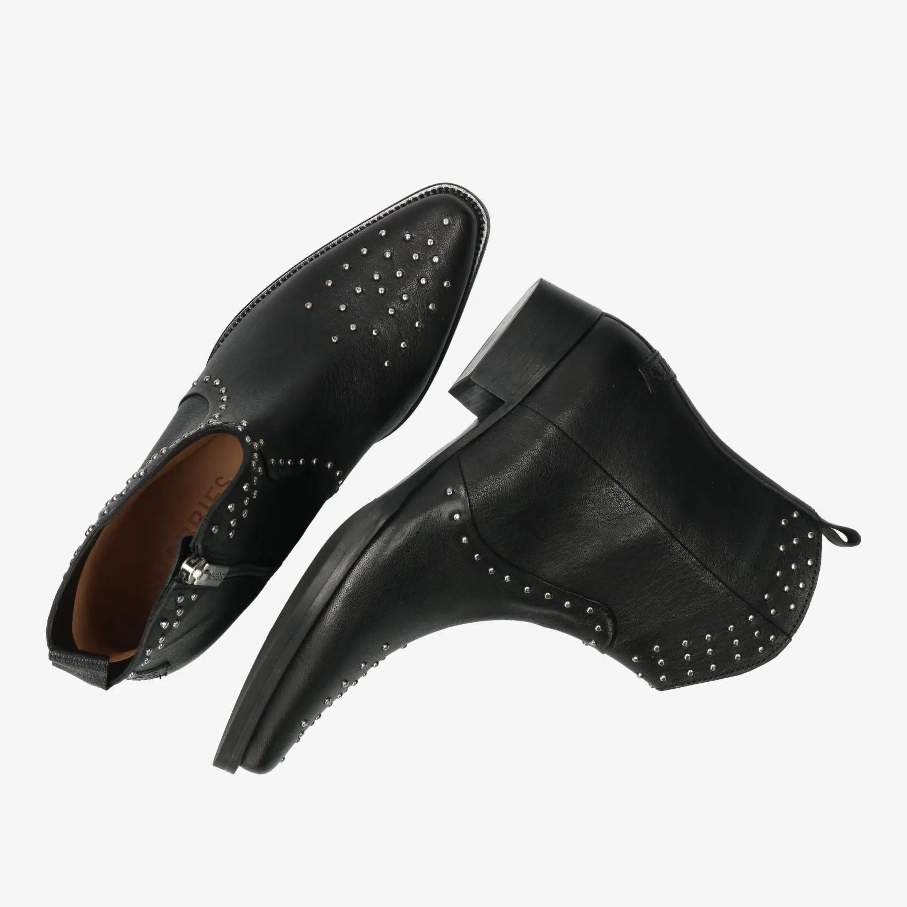 Janina Ankie Studs enkellaars Leer Zwart