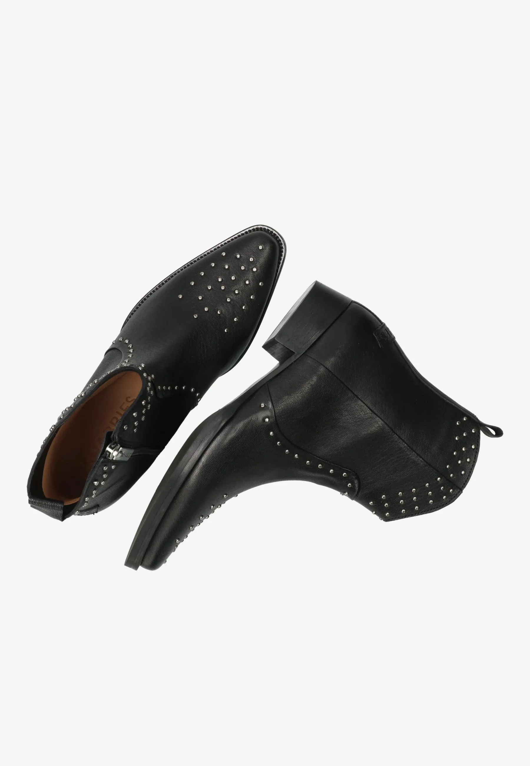 Janina Ankie Studs enkellaars Leer Zwart