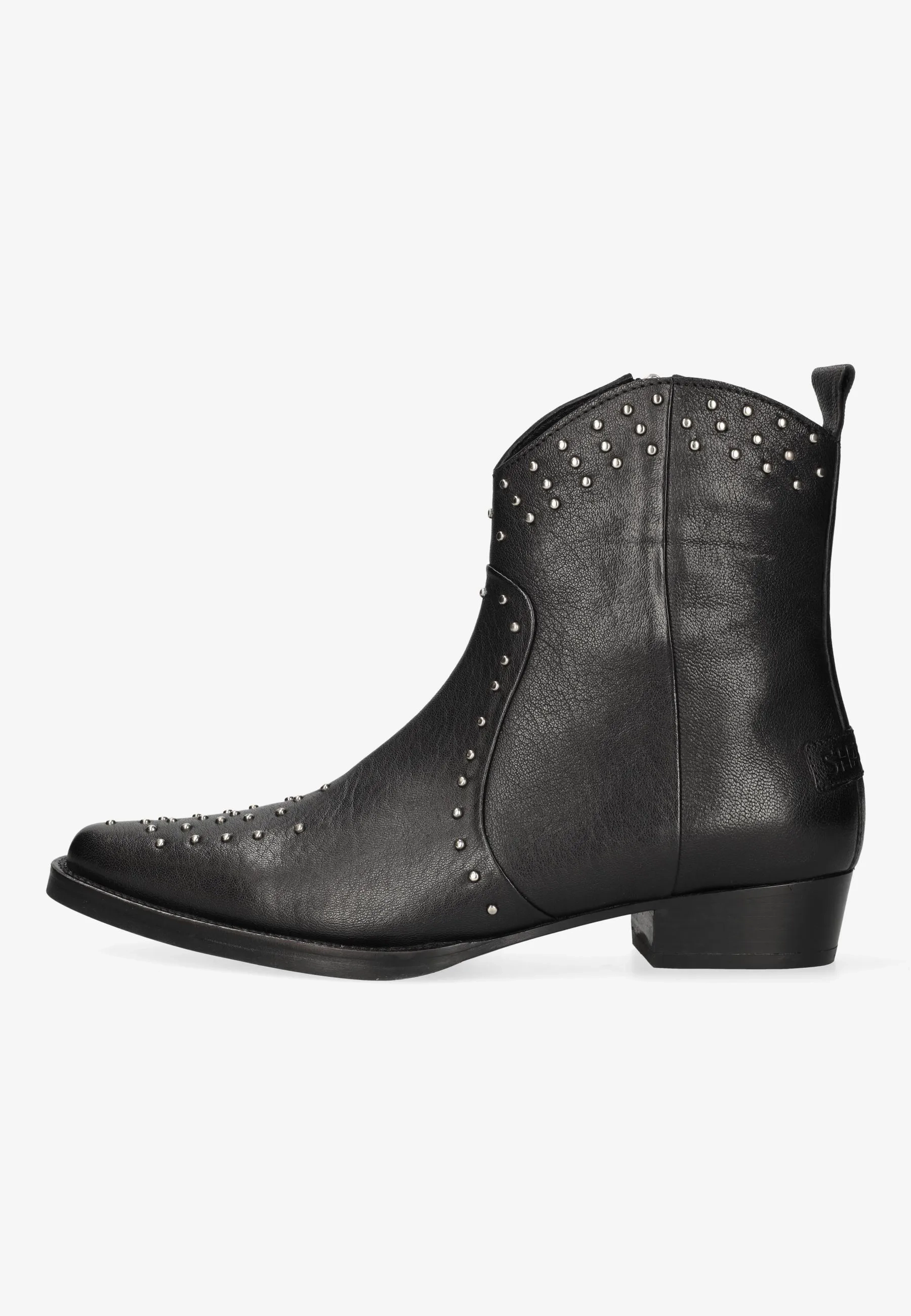 Janina Ankie Studs enkellaars Leer Zwart