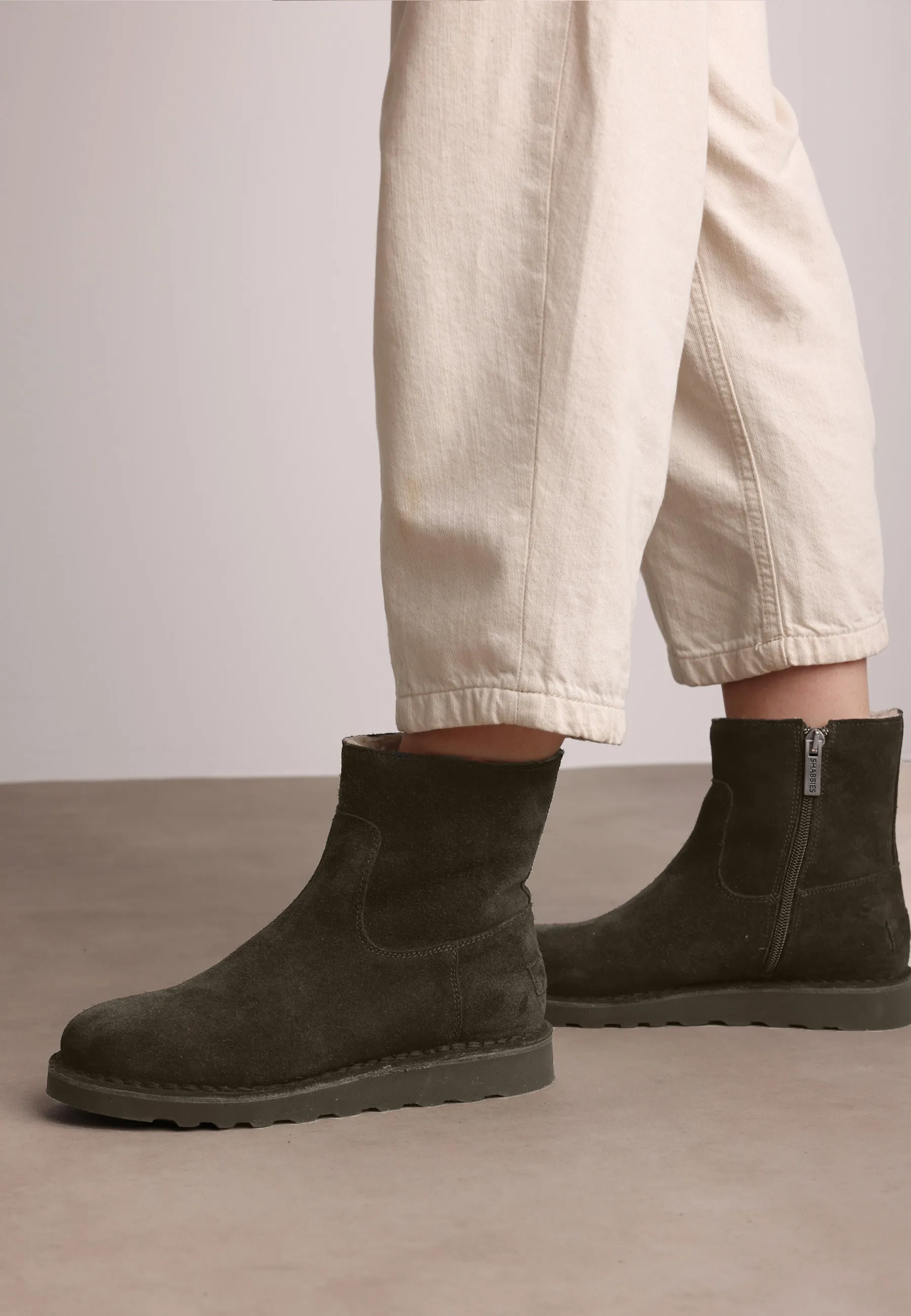 Palissa Mia Zip Suède Donkerbruin