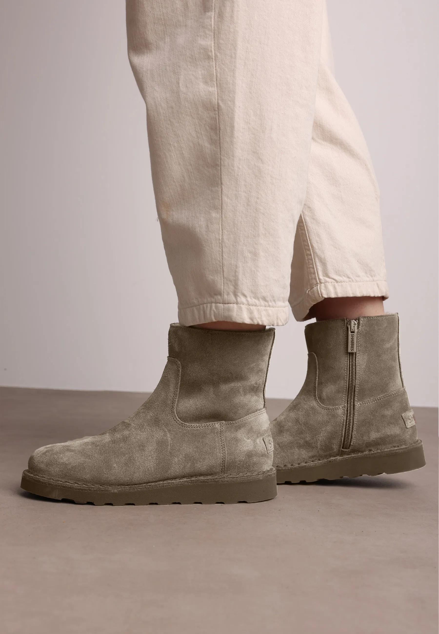 Palissa Mia Zip Veloursleder Taupe