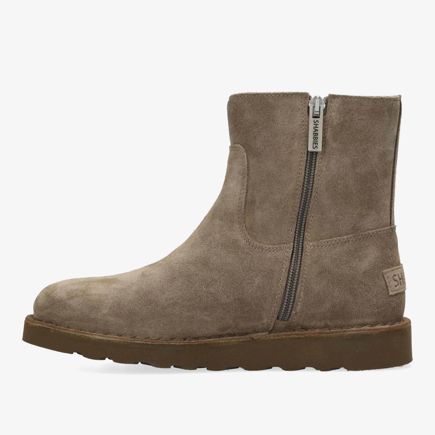 Palissa Mia Zip Veloursleder Taupe