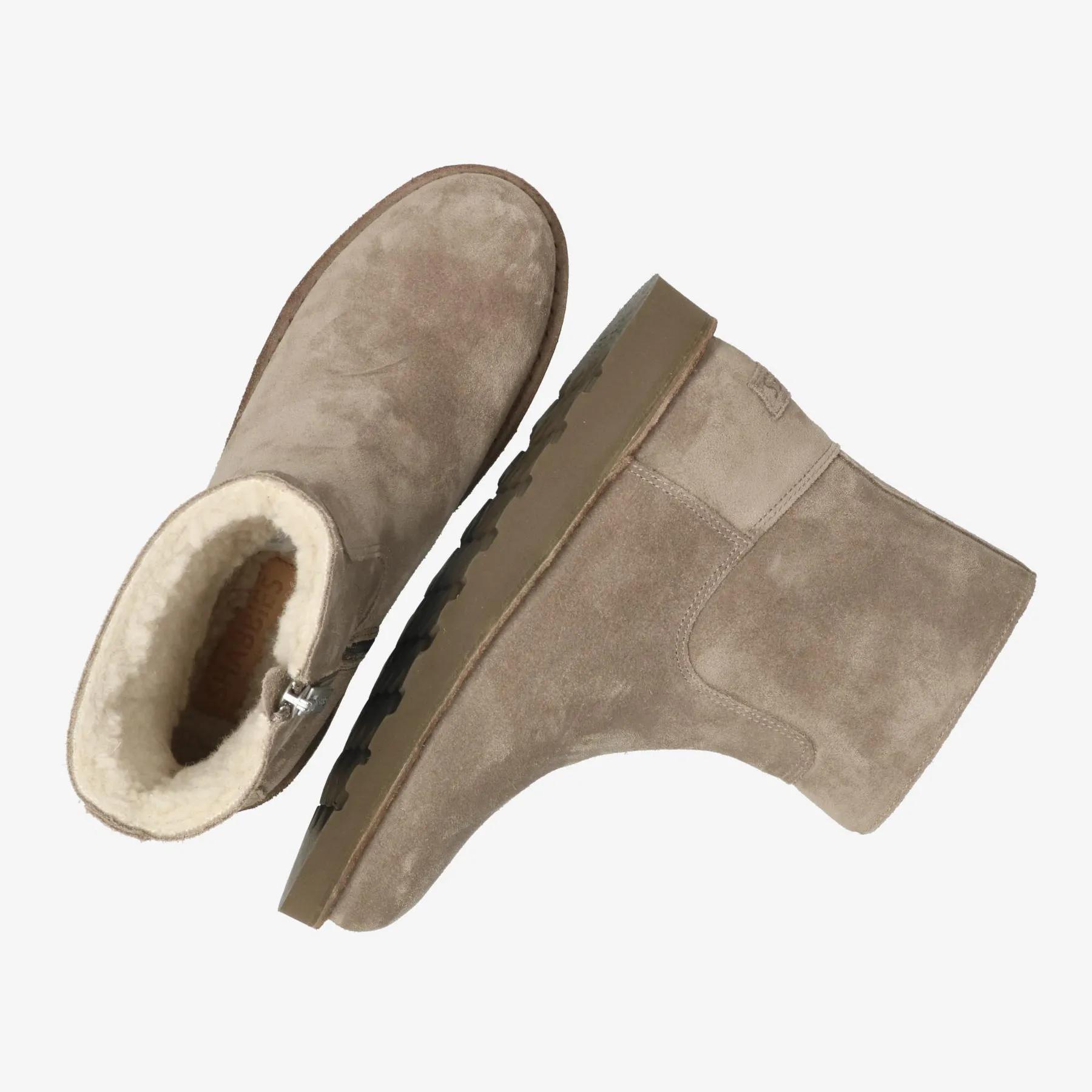 Palissa Mia Zip Veloursleder Taupe