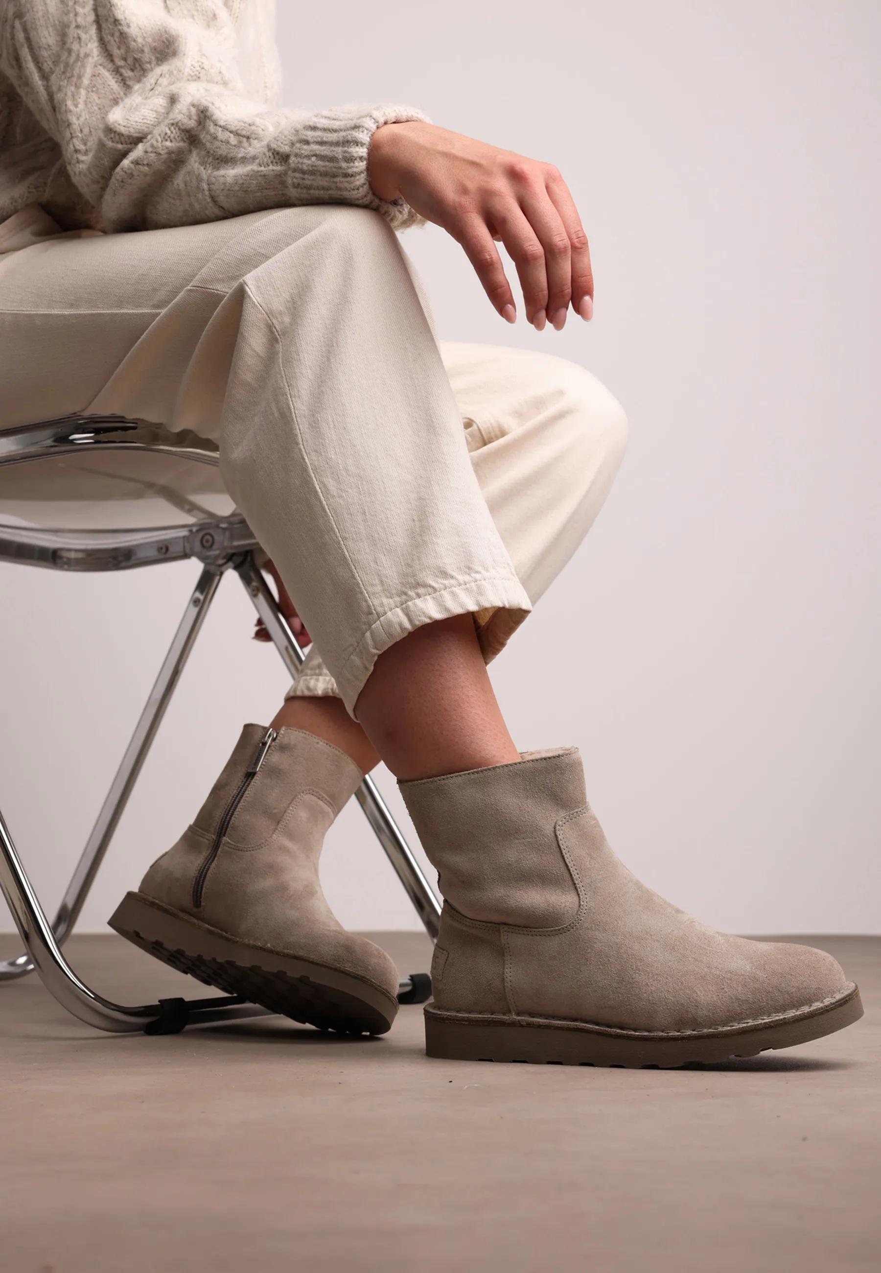 Palissa Mia Zip Veloursleder Sand