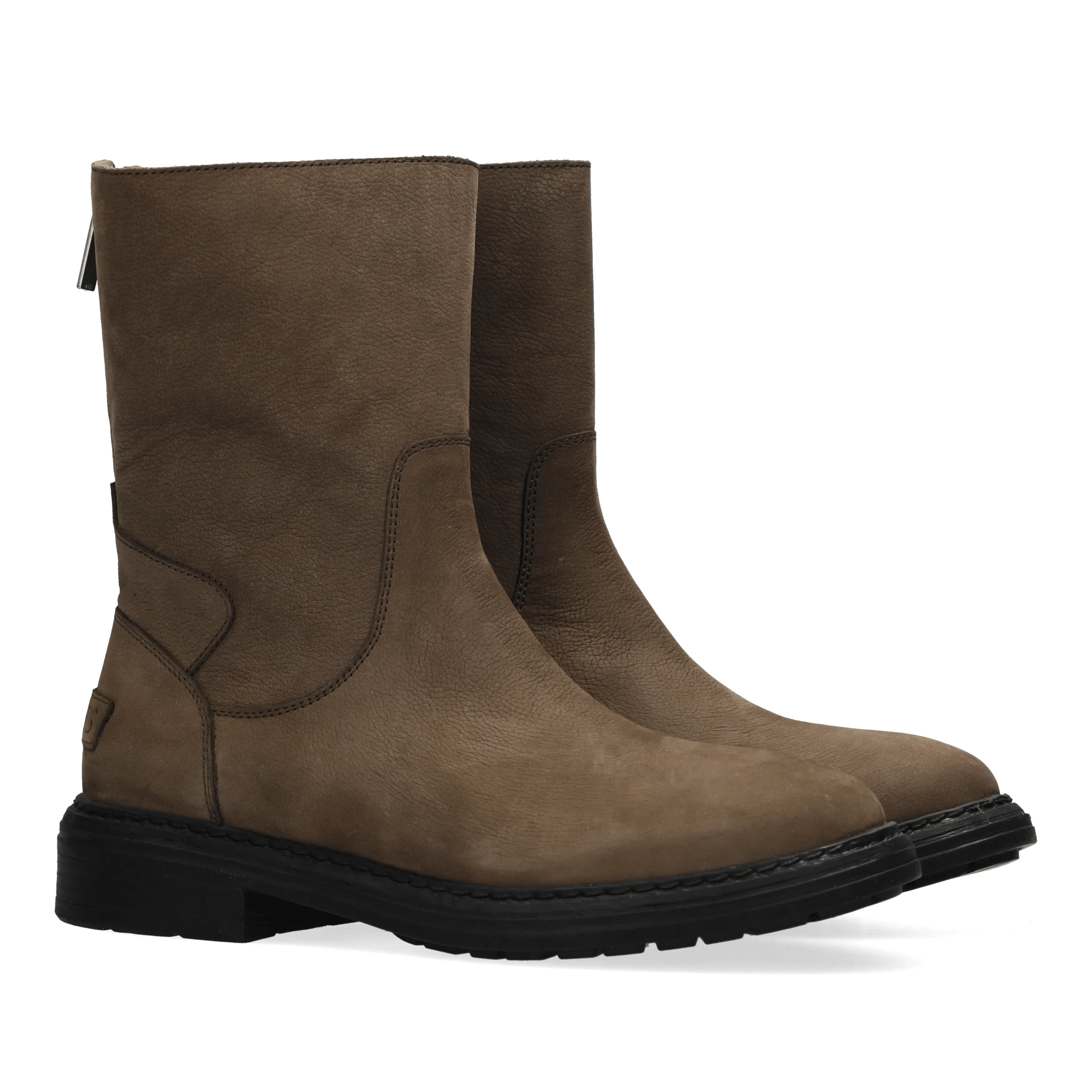 Duck Hose enkellaars Leer Taupe
