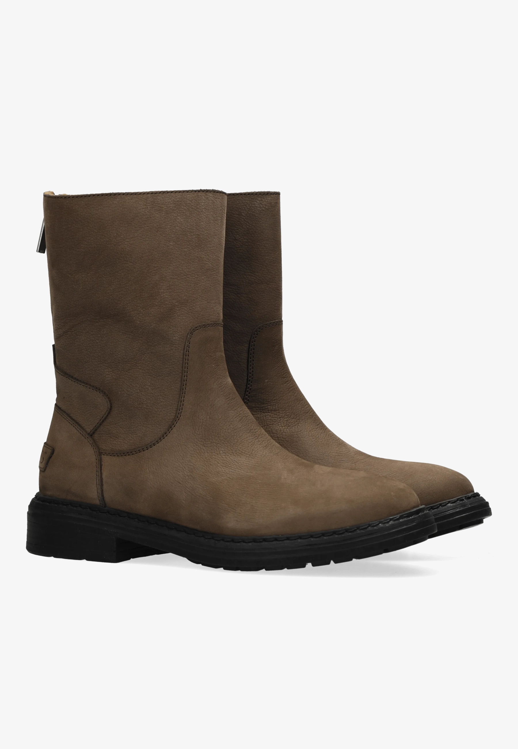 Duck Hose enkellaars Leer Taupe