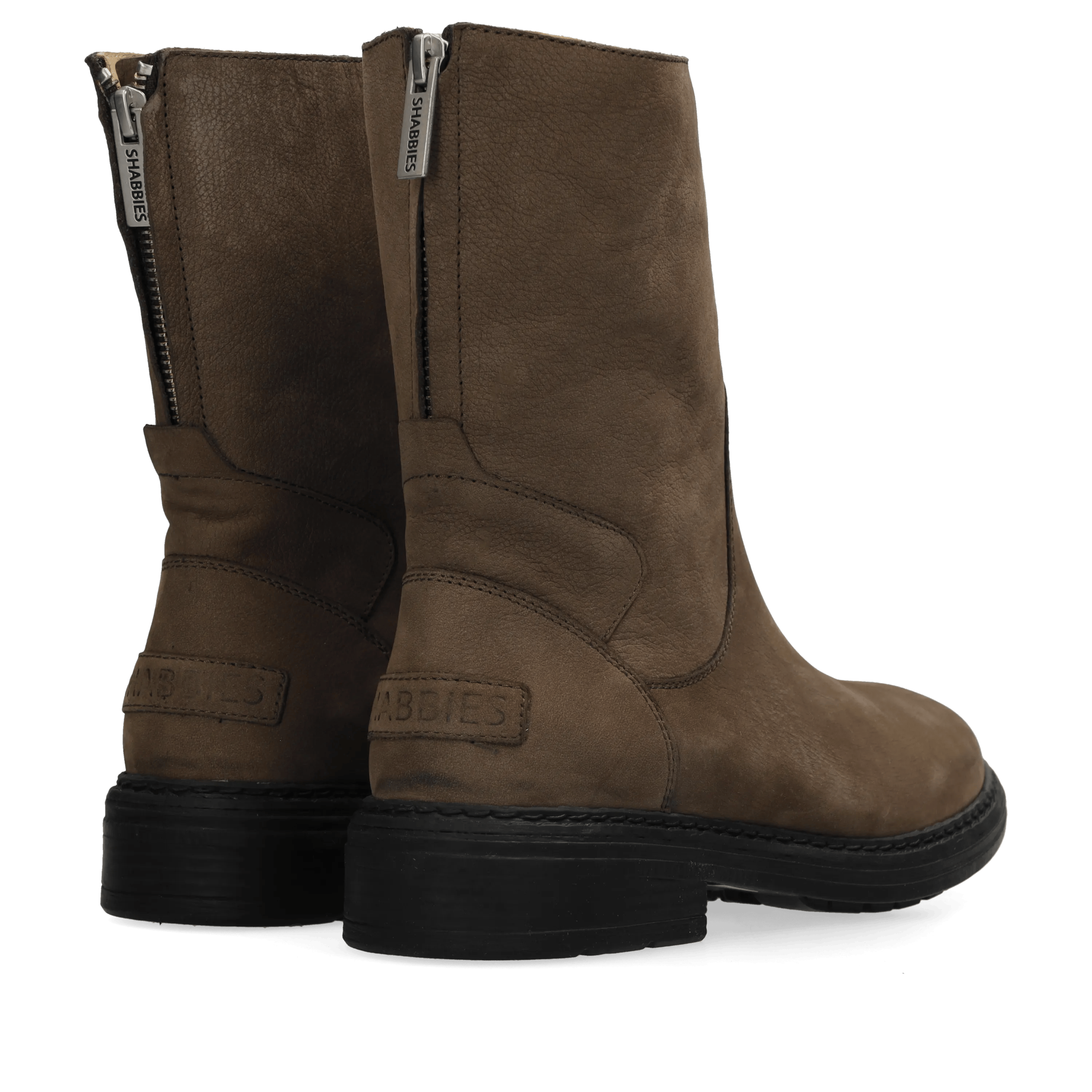 Duck Hose enkellaars Leer Taupe