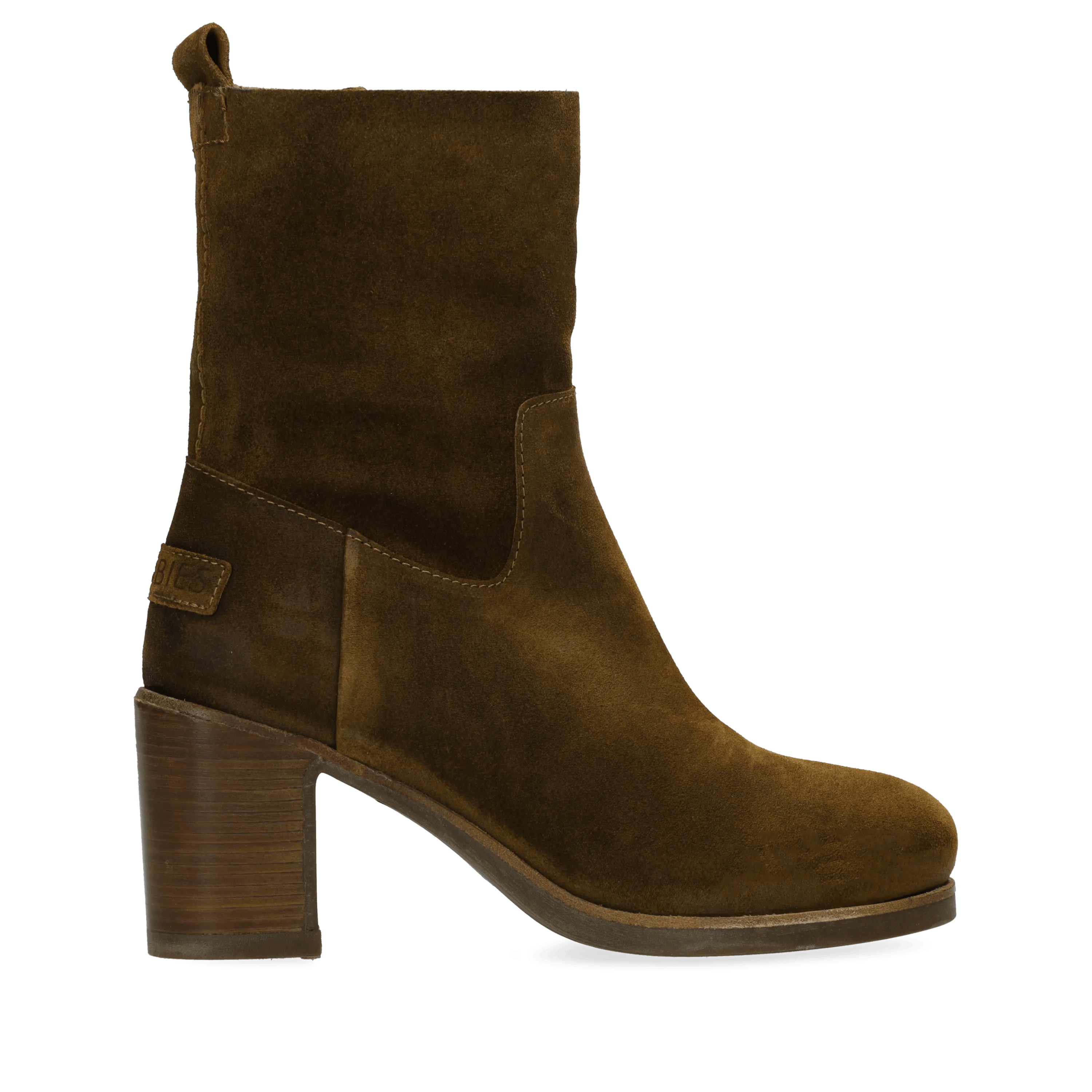 Mid enkellaars Suède Warm bruin