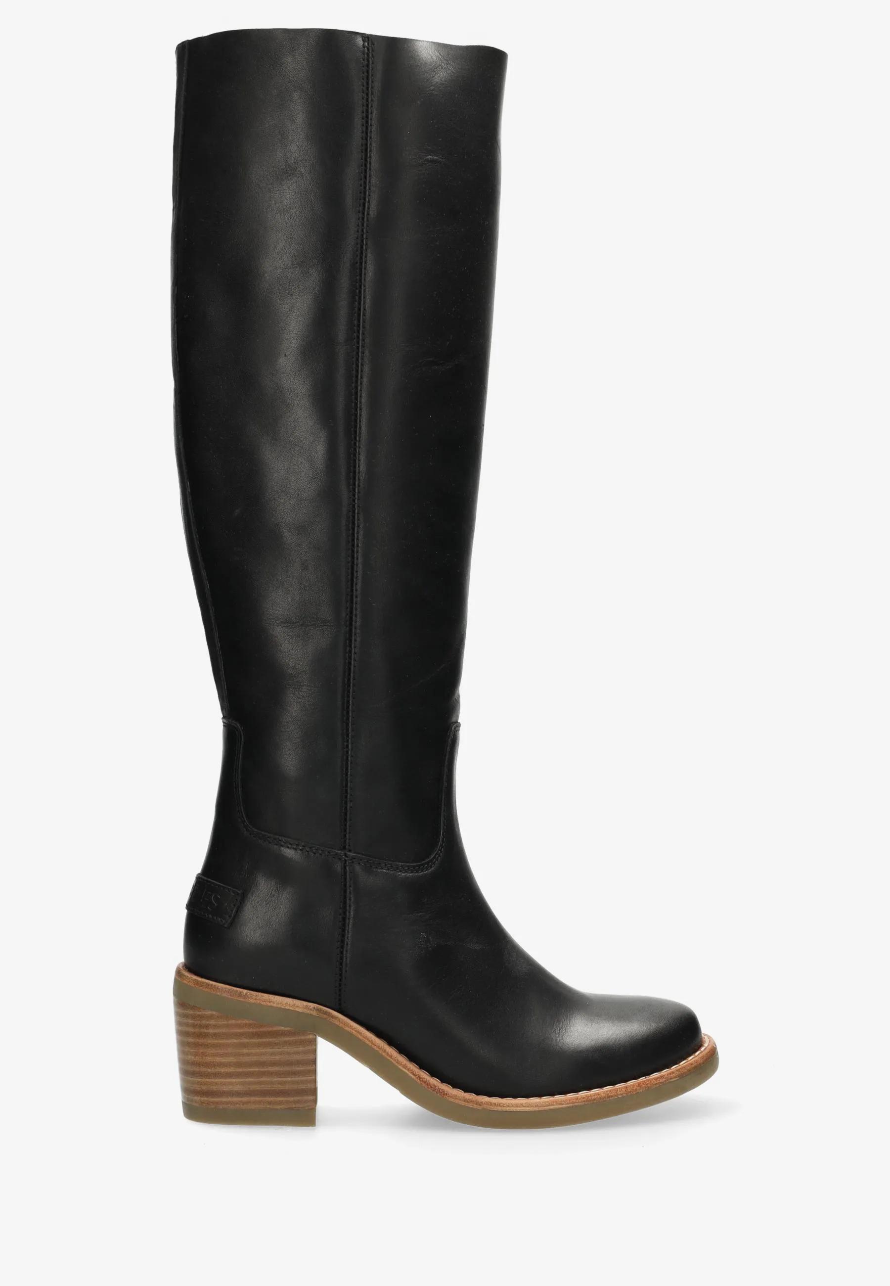 Puk Tuba boot Leer Zwart