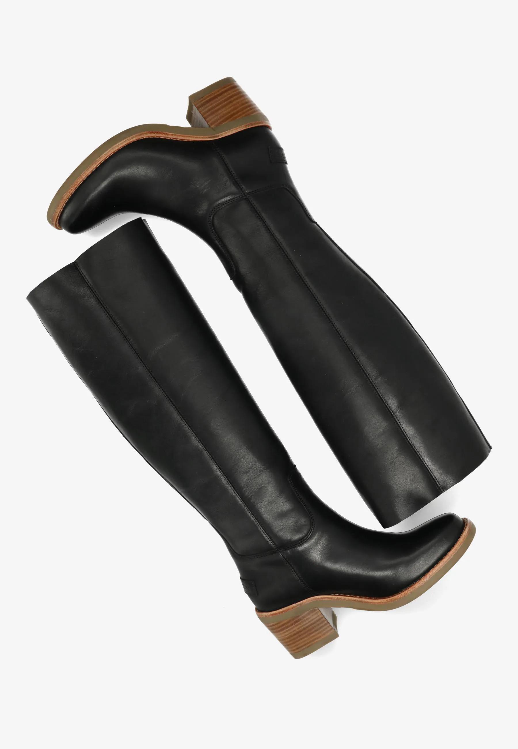 Puk Tuba boot Leer Zwart