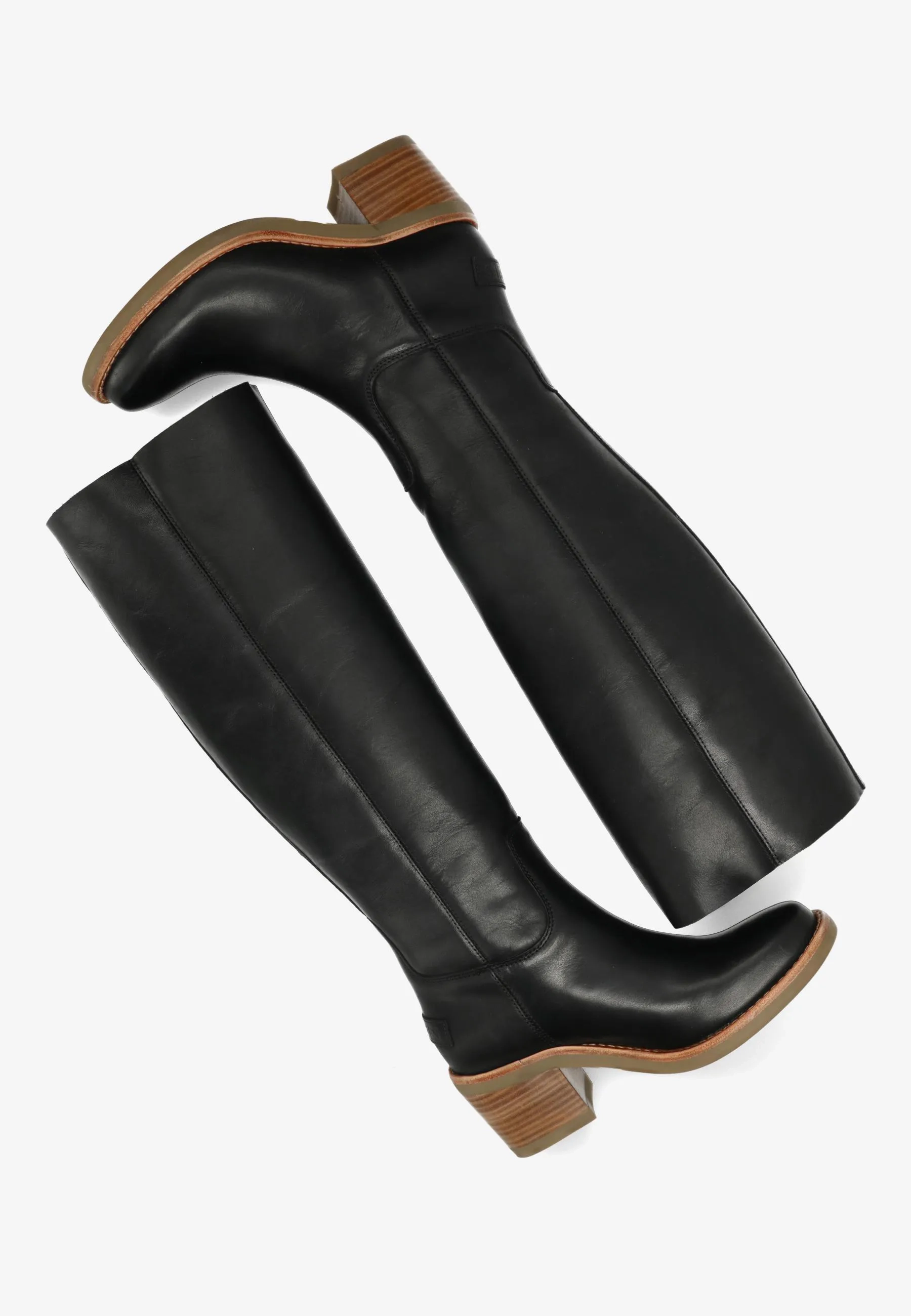 Puk Tuba boot Leer Zwart