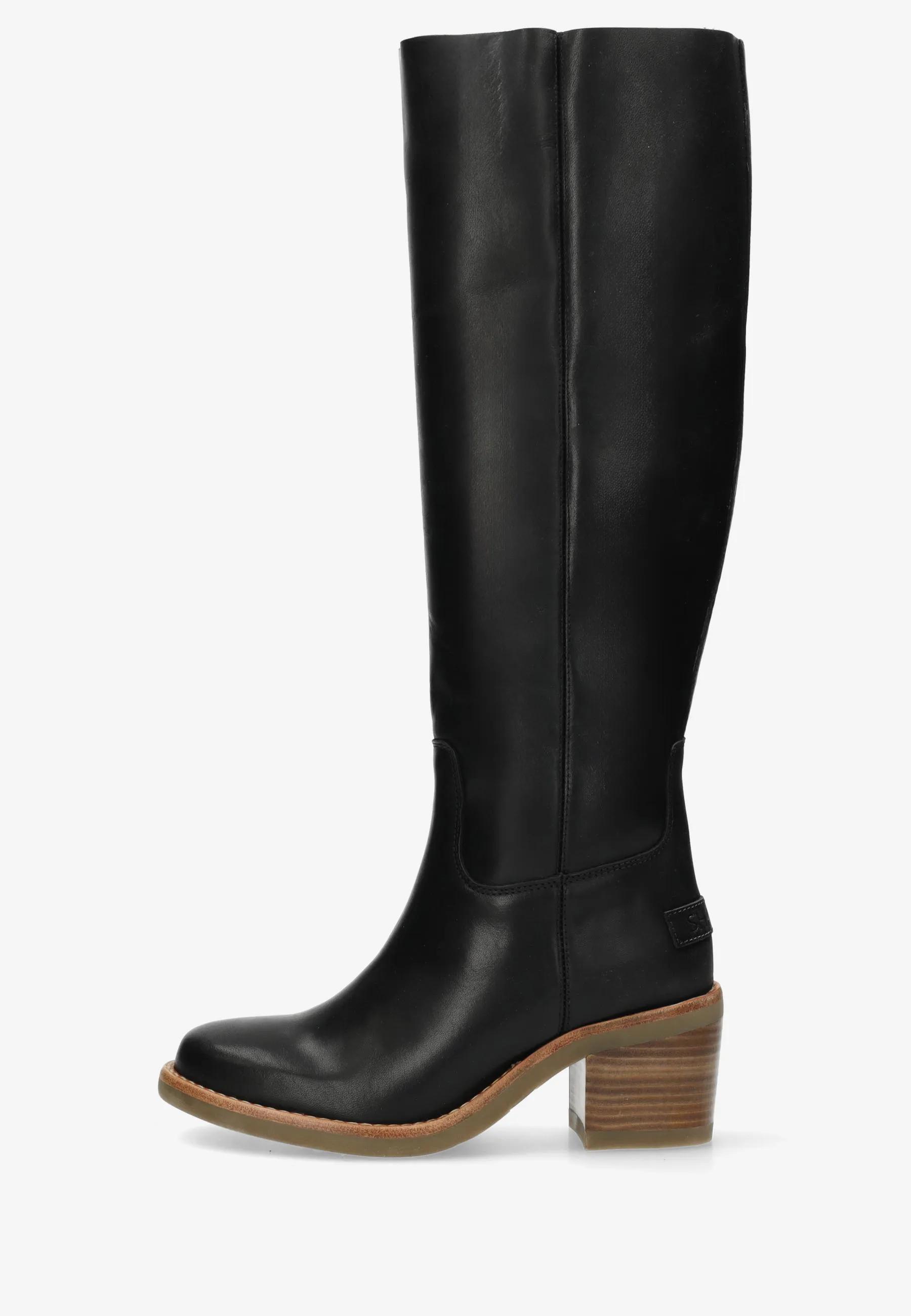 Puk Tuba boot Leer Zwart