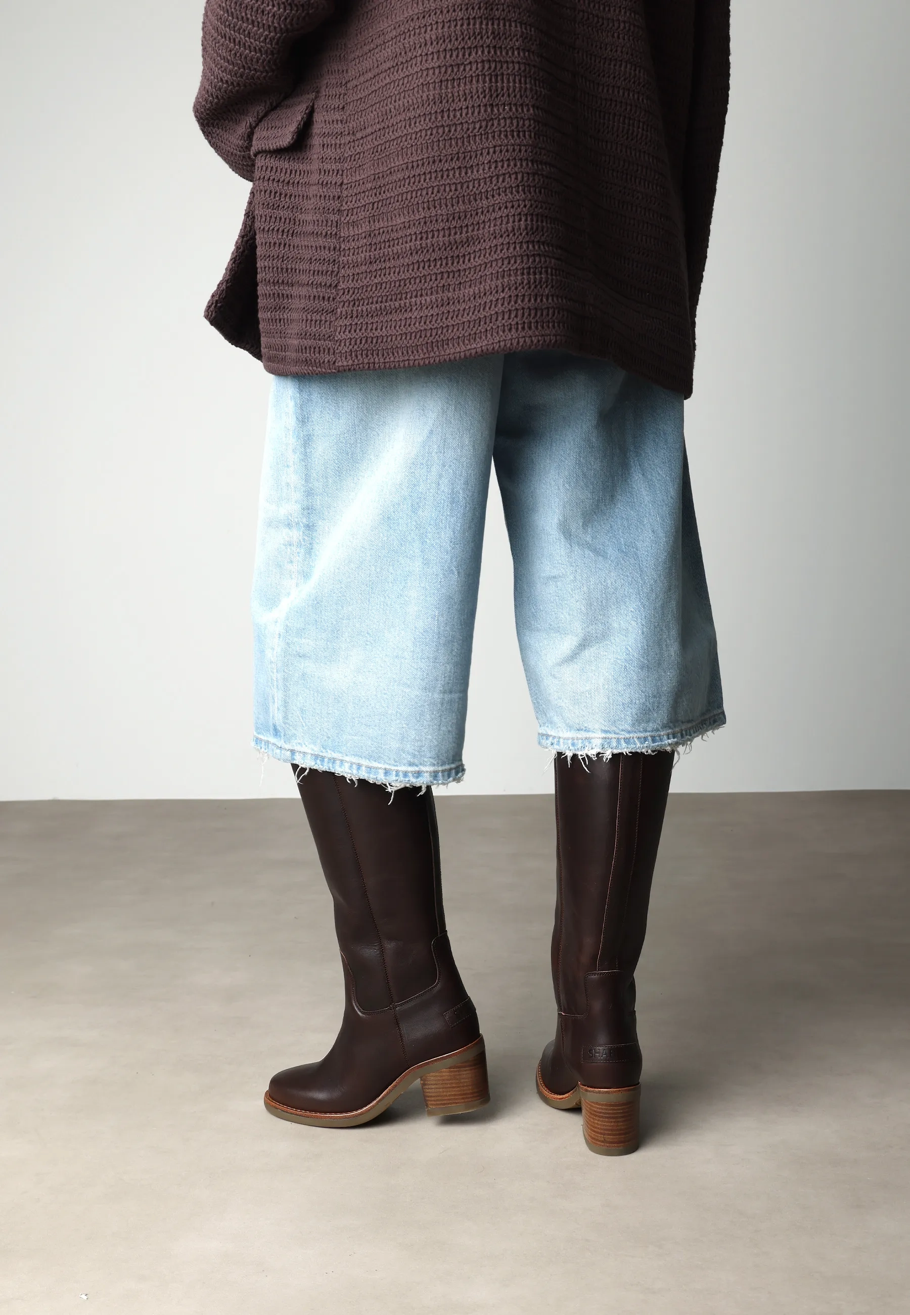 Puk Tuba boot Leer Bruin