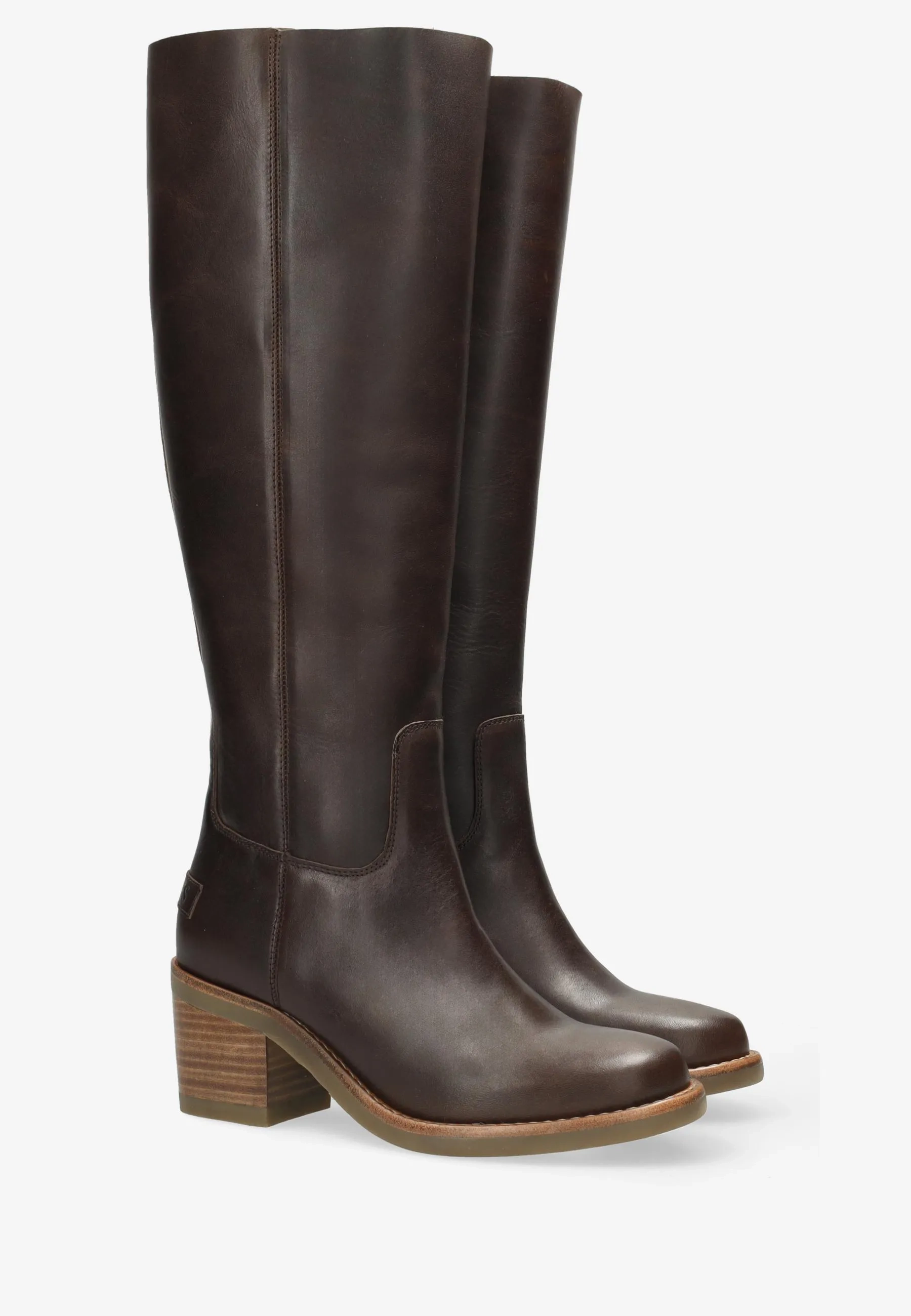 Puk Tuba boot Leer Bruin