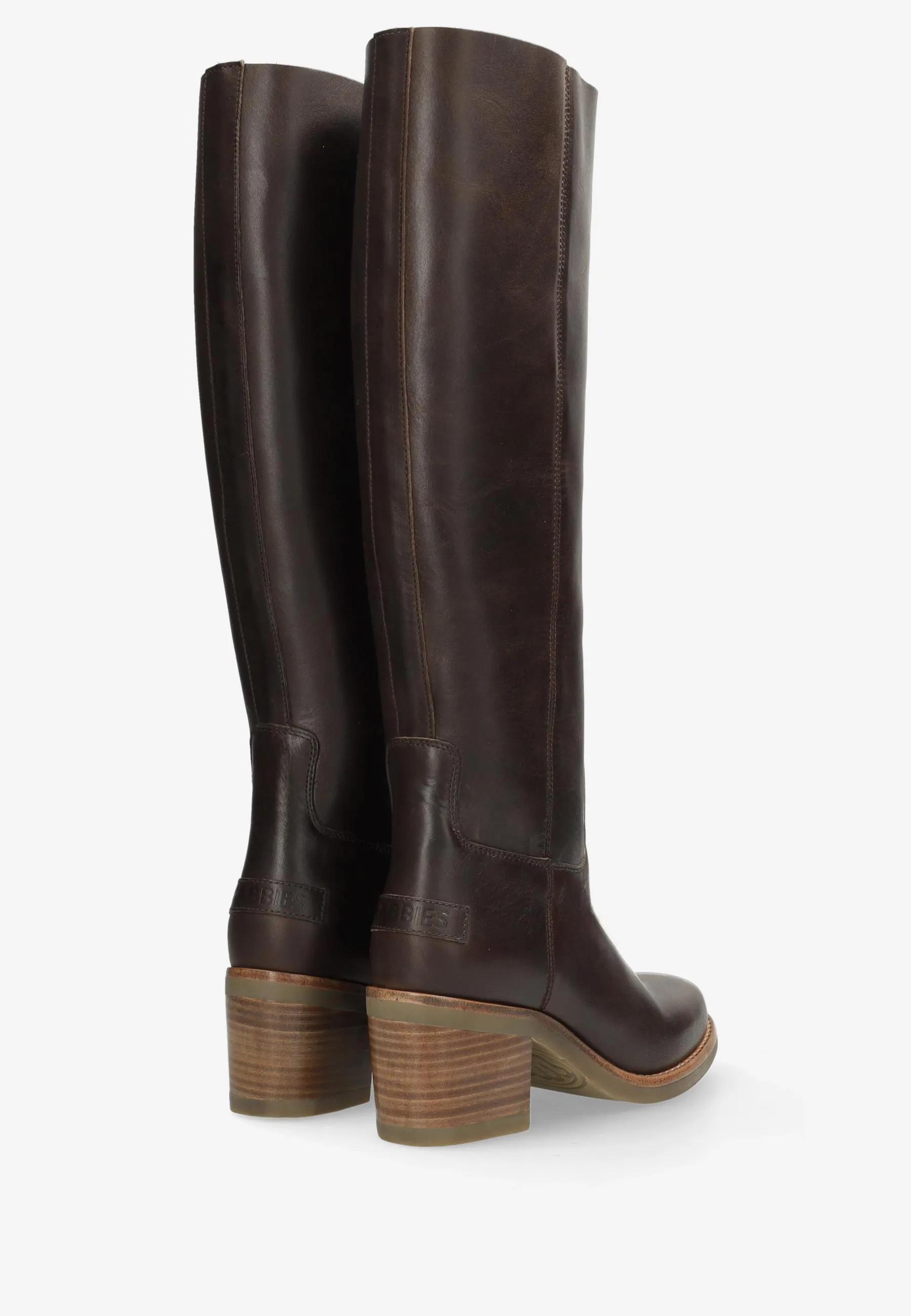 Puk Tuba boot Leer Bruin