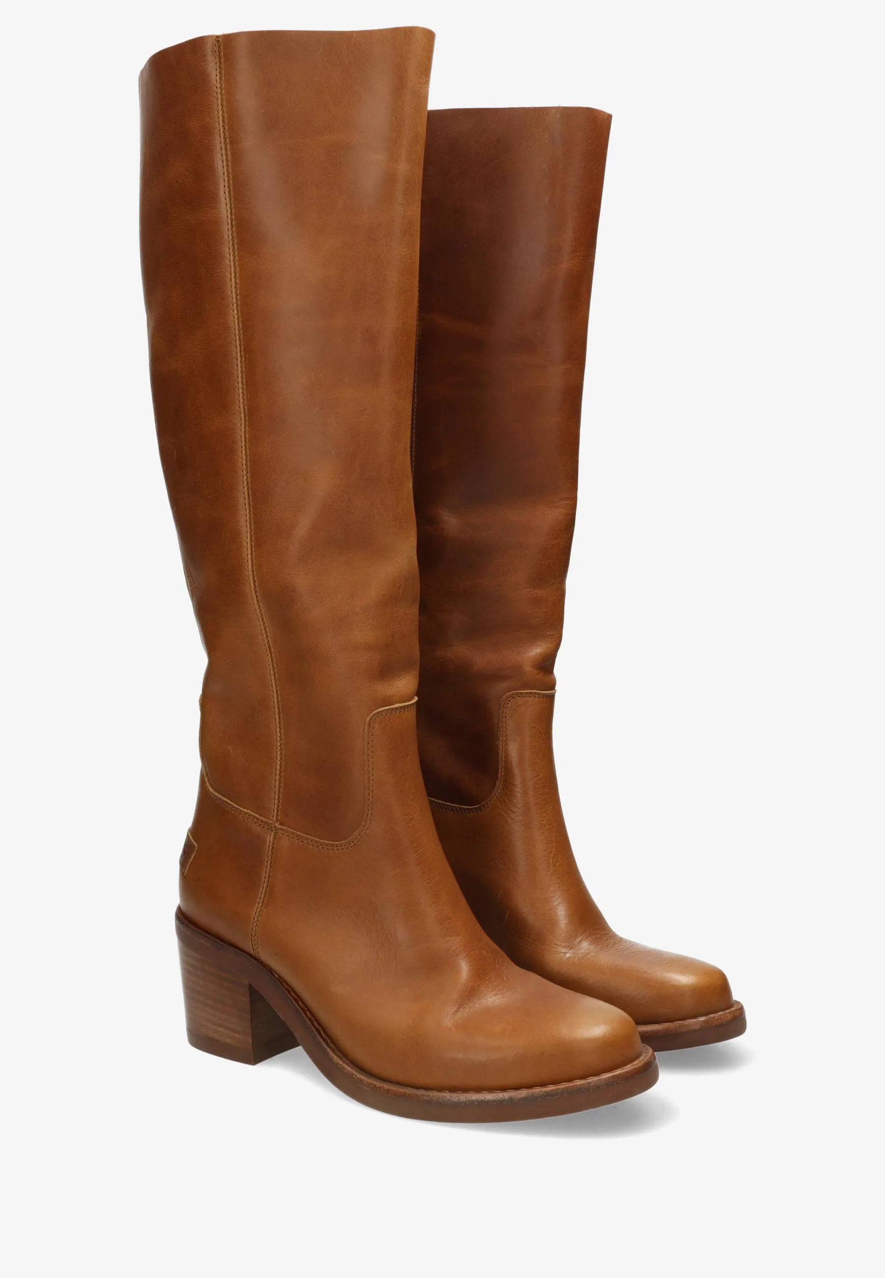 Puk Tuba boot Leer Cognac