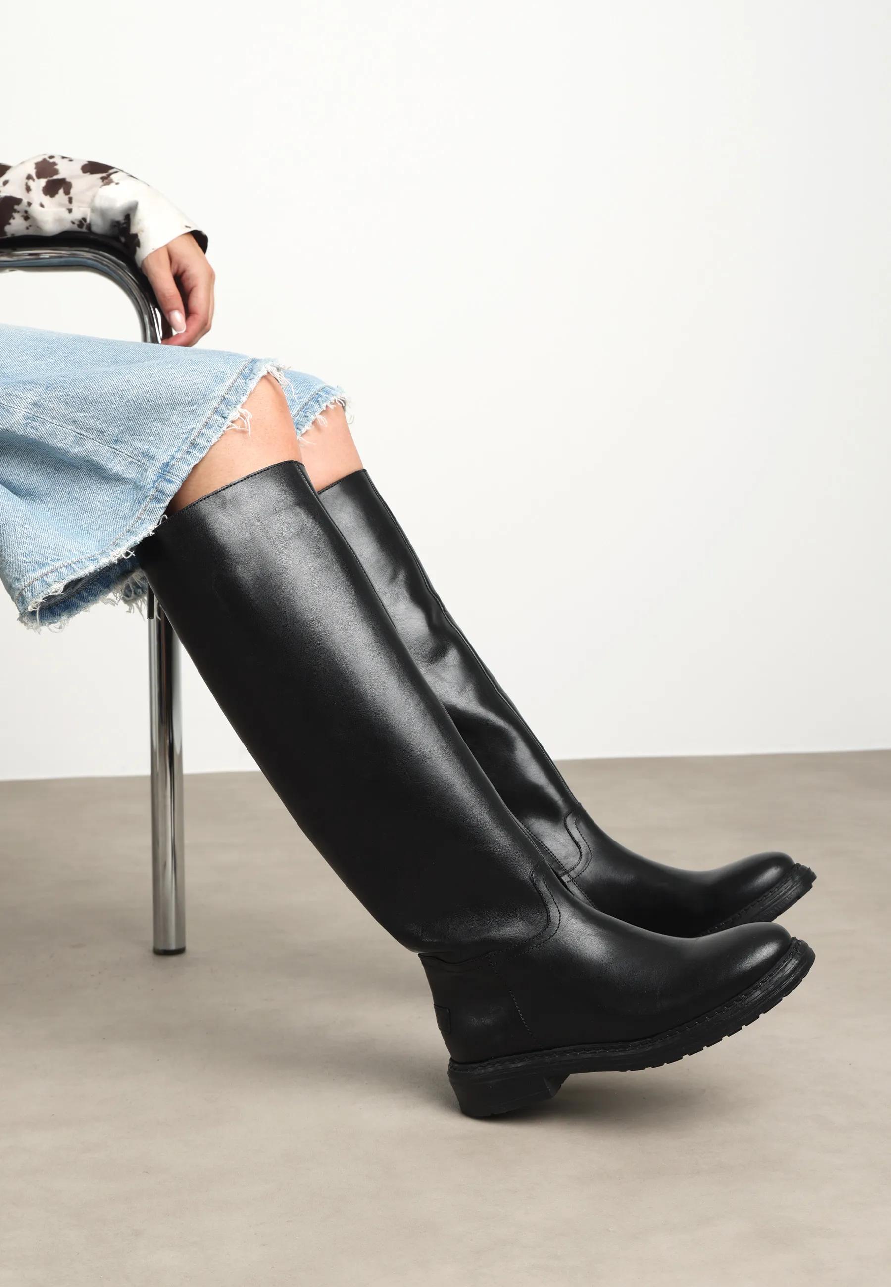 Duck Tala boot leer Zwart