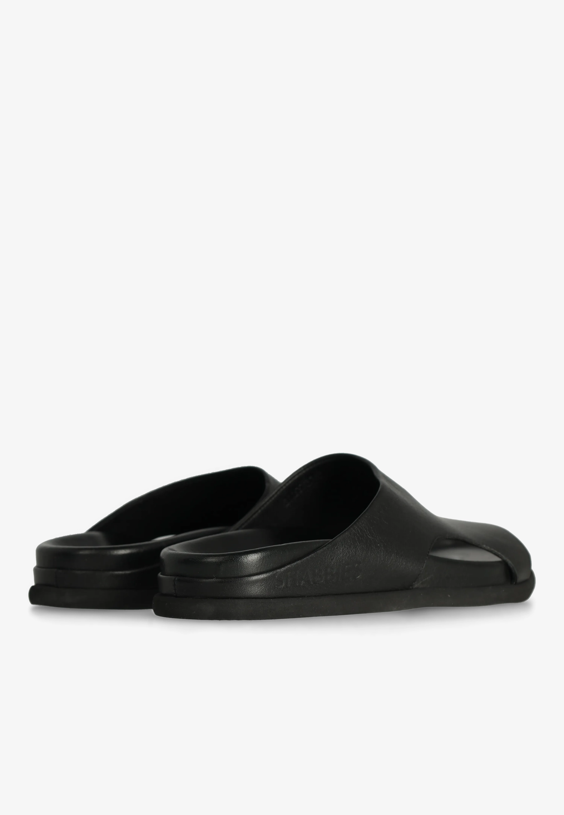 Inga Close slipper Leer Zwart