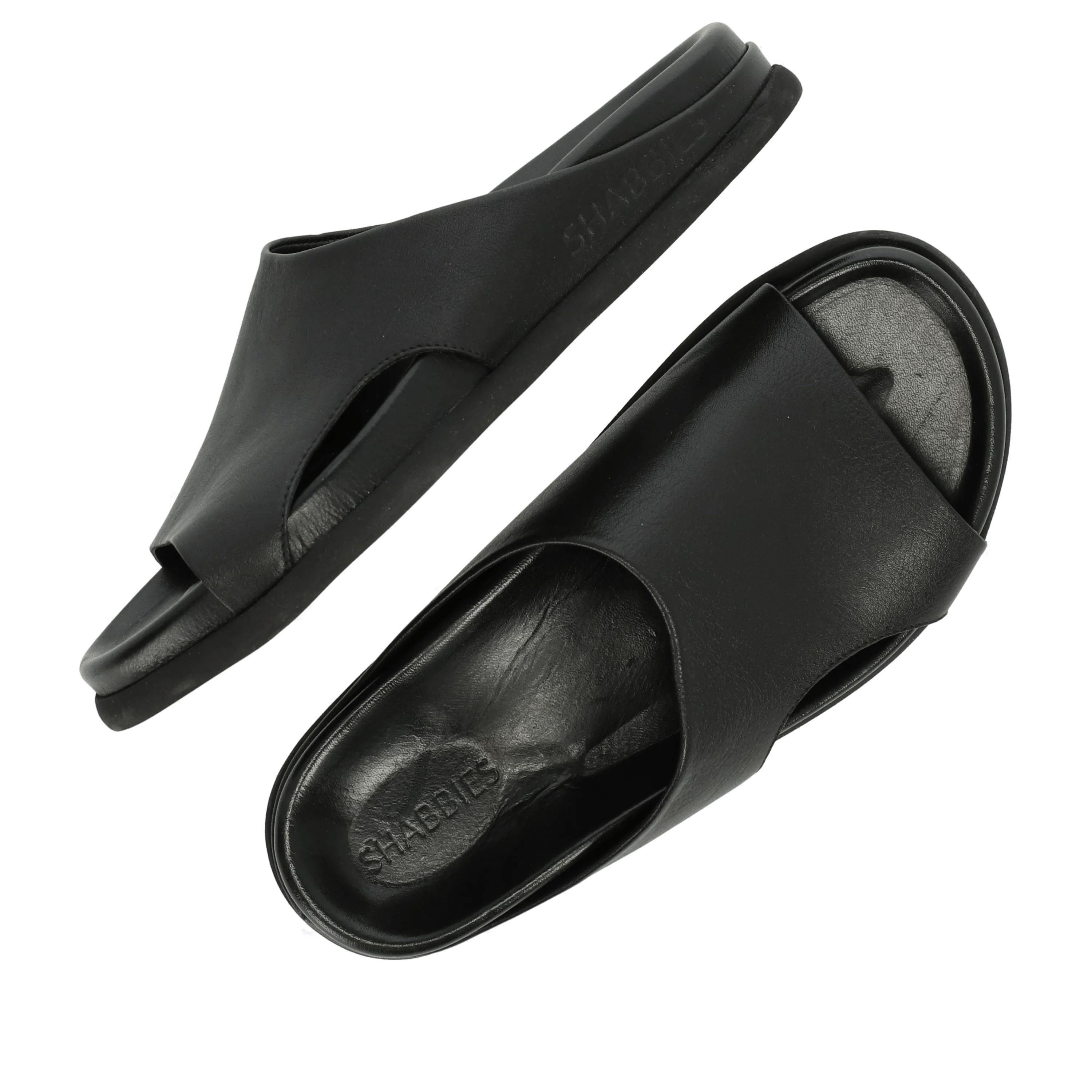 Inga Close Slipper Leder Schwarz