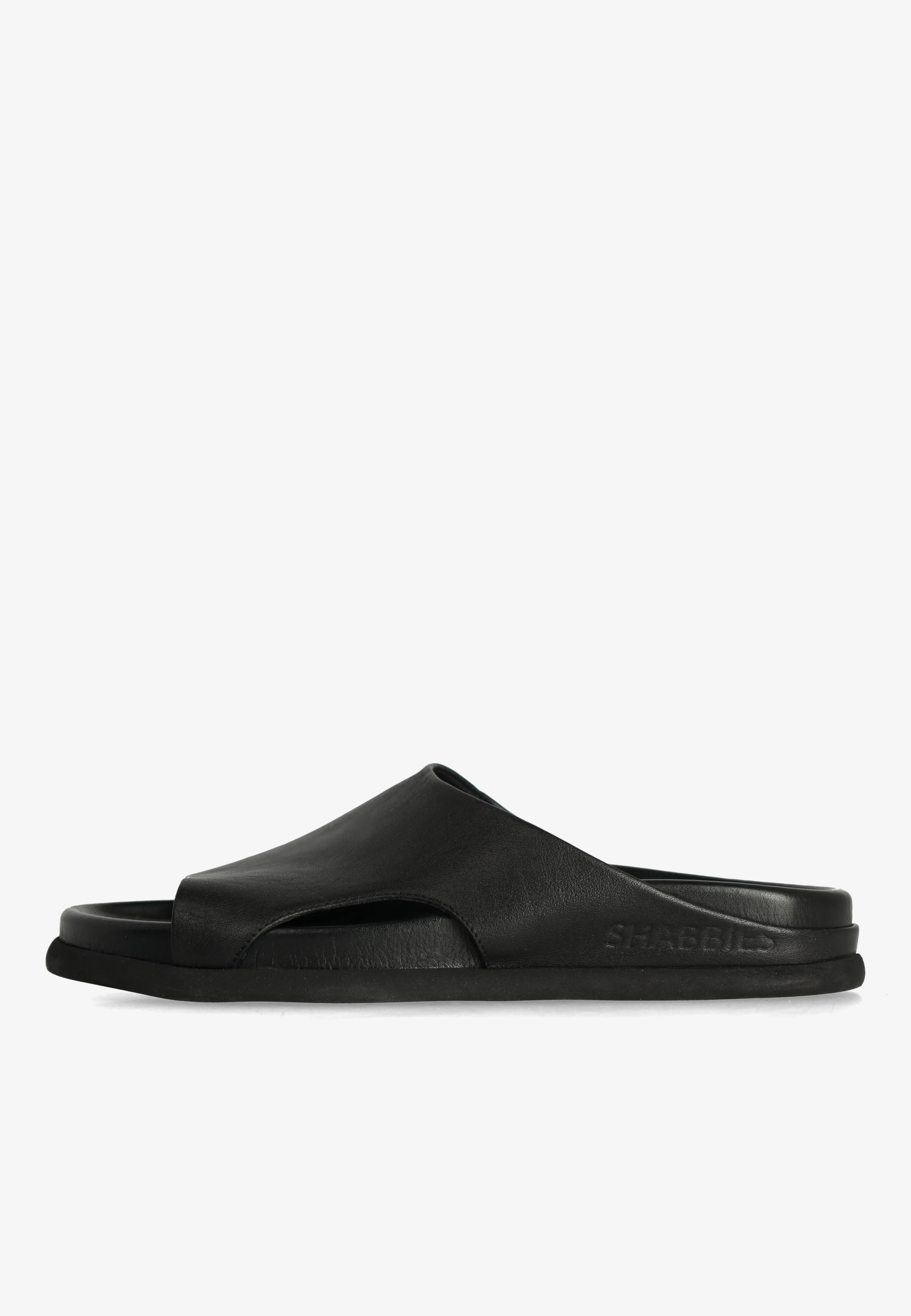 Inga Close slipper Leer Zwart