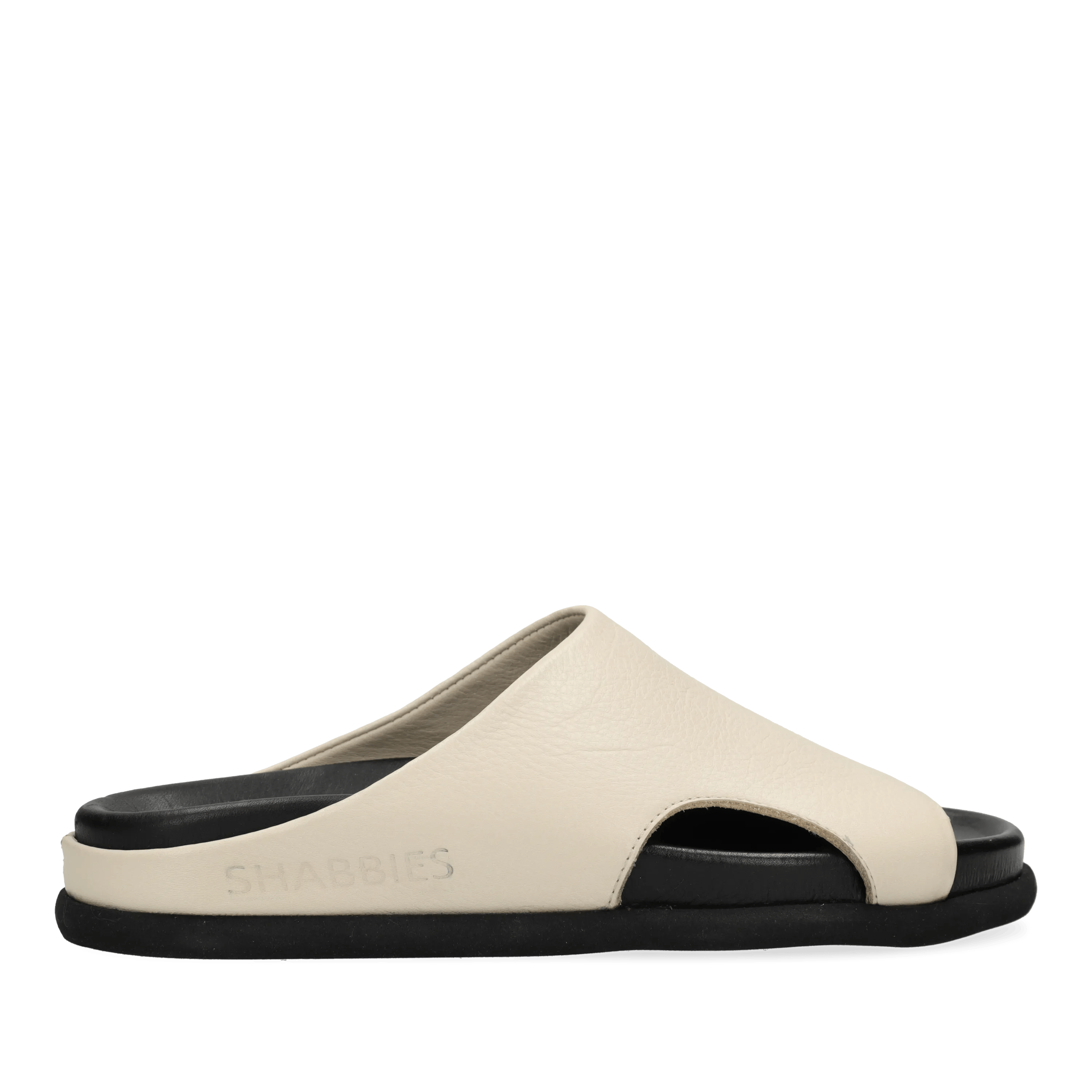 Inga Close slipper Leer Gebroken wit