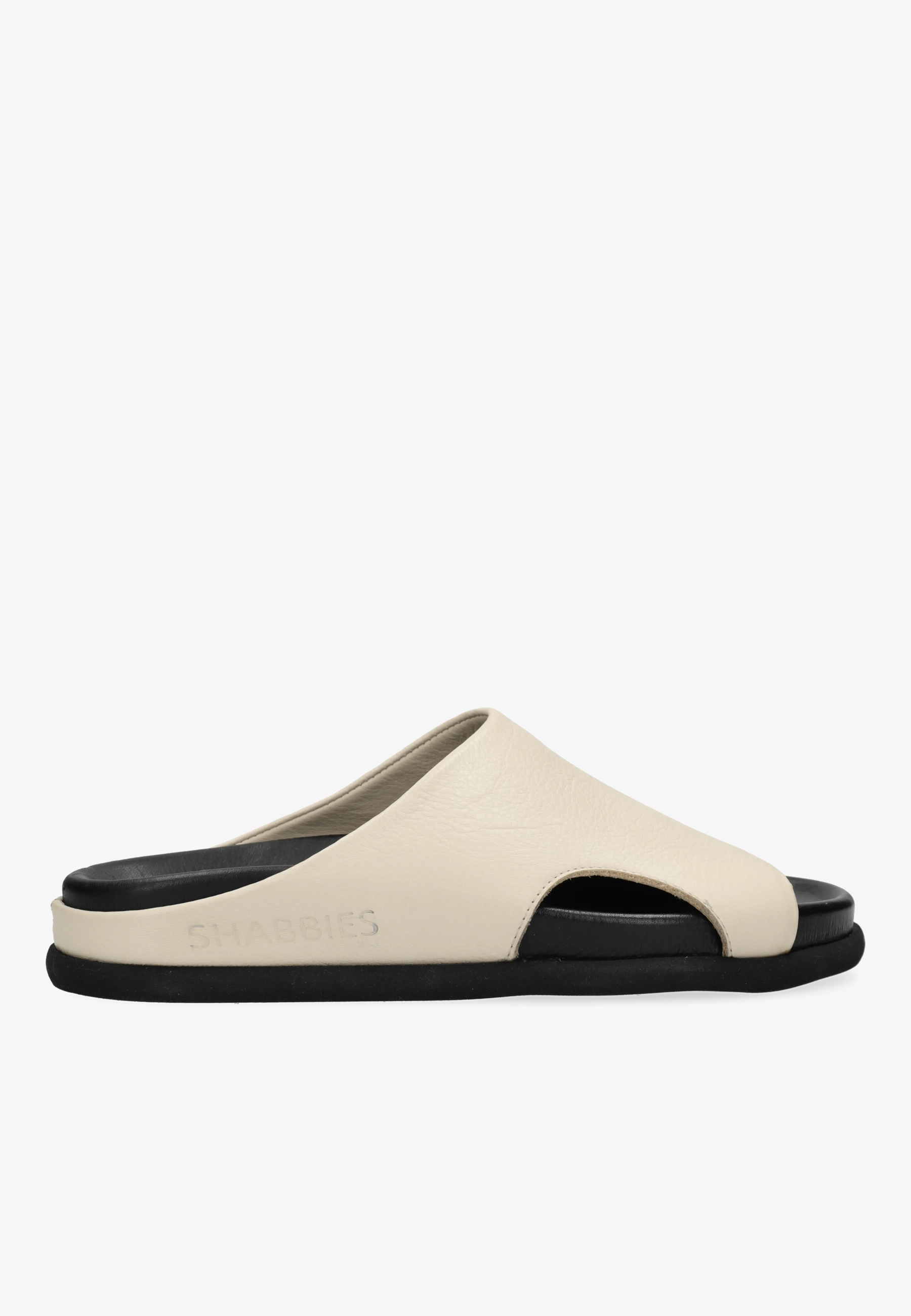 Inga Close slipper Leer Gebroken wit