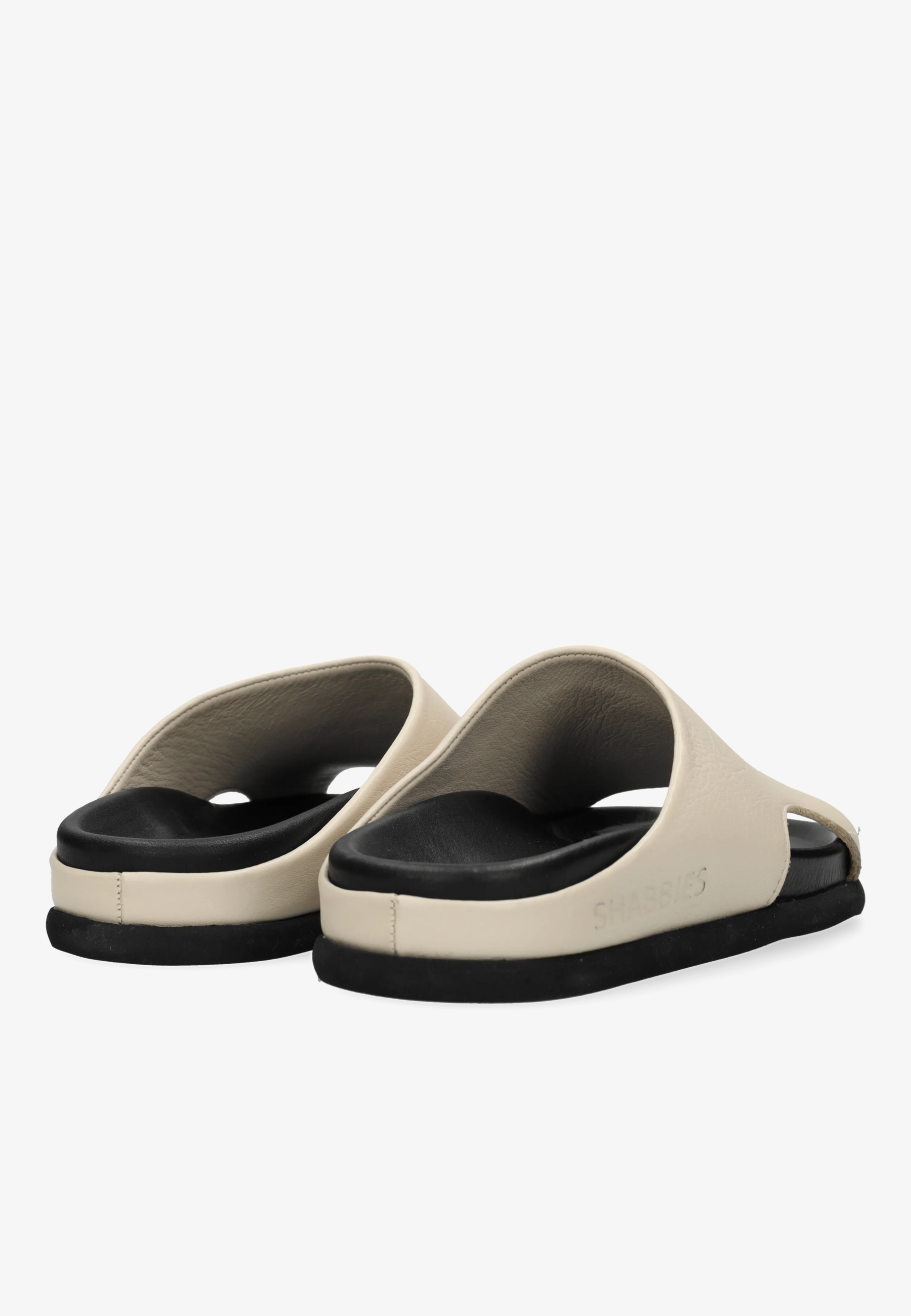 Inga Close slipper Leer Gebroken wit