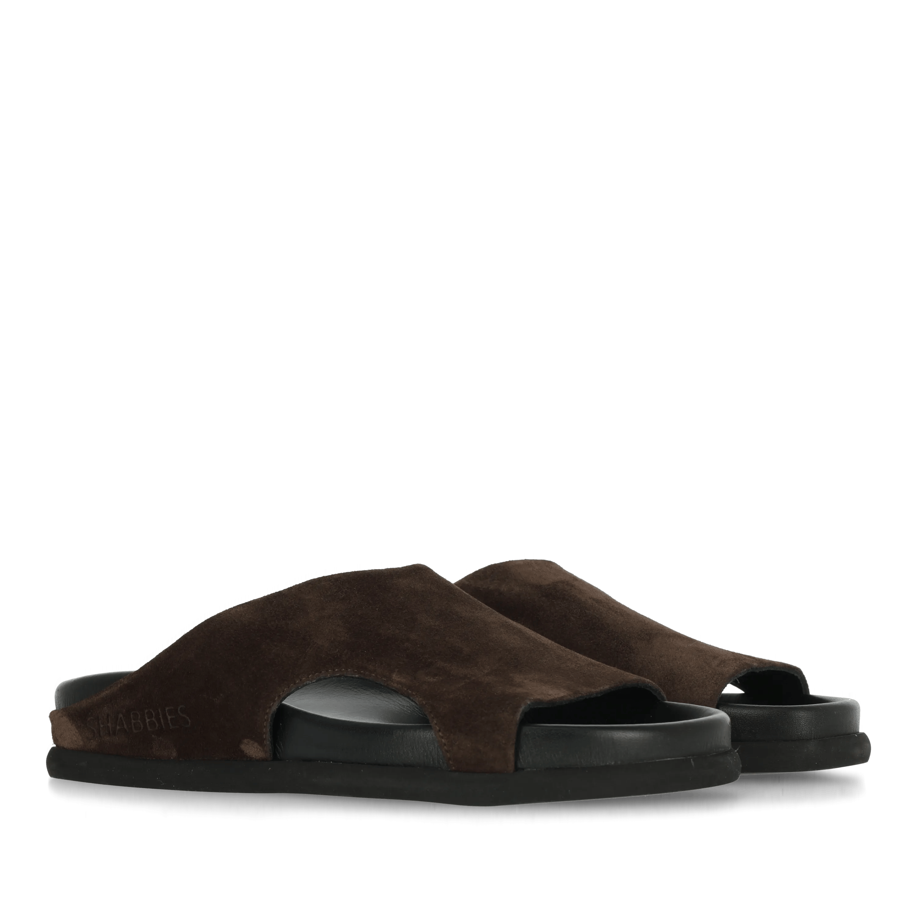 Inga Close slipper Suède Donkerbruin