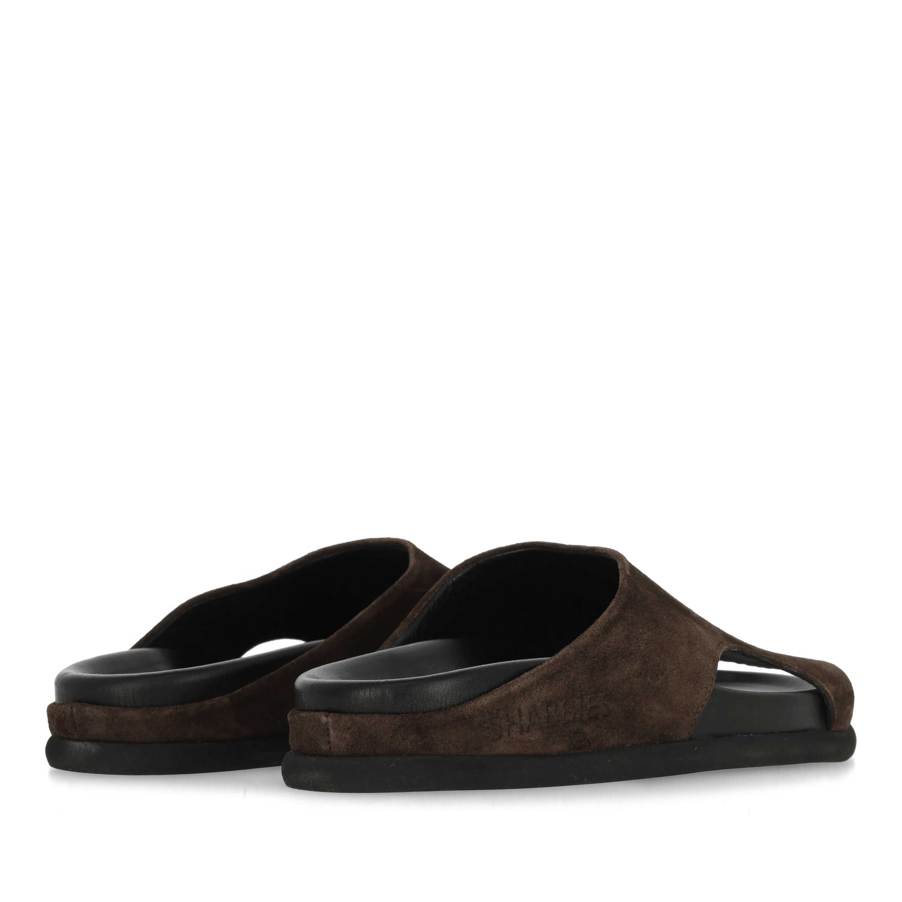 Inga Close slipper Suède Donkerbruin