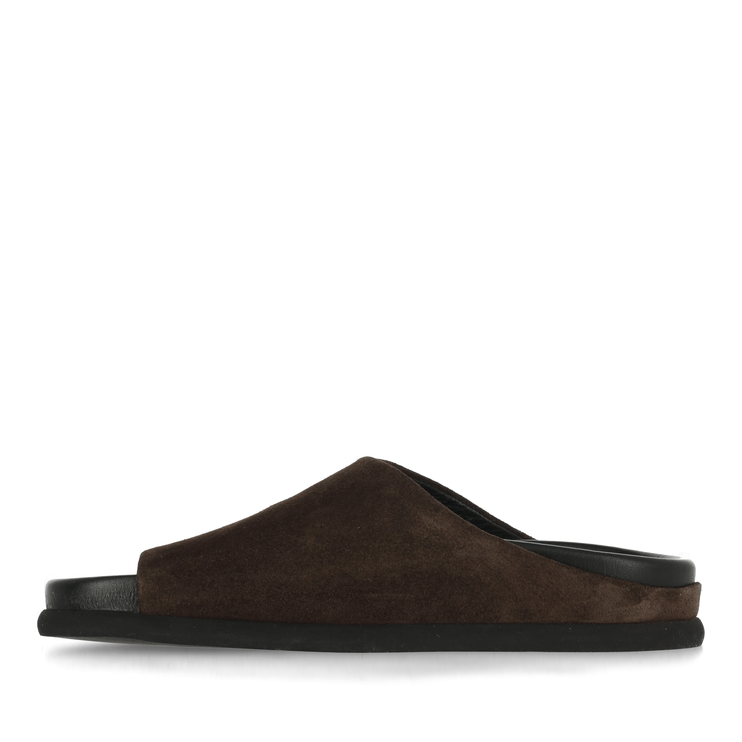 Inga Close slipper Suède Donkerbruin