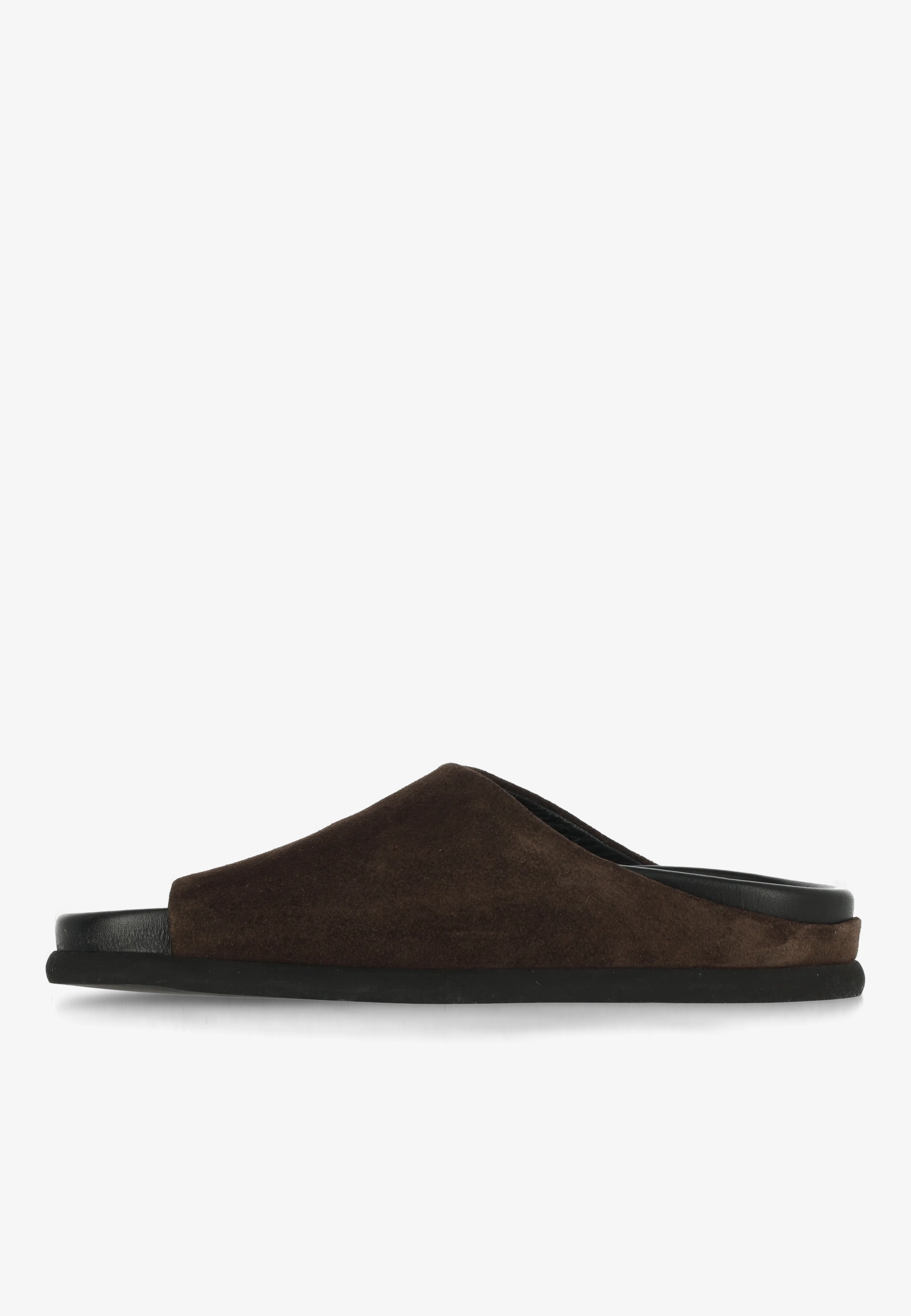 Inga Close Slipper Suede Dark Brown