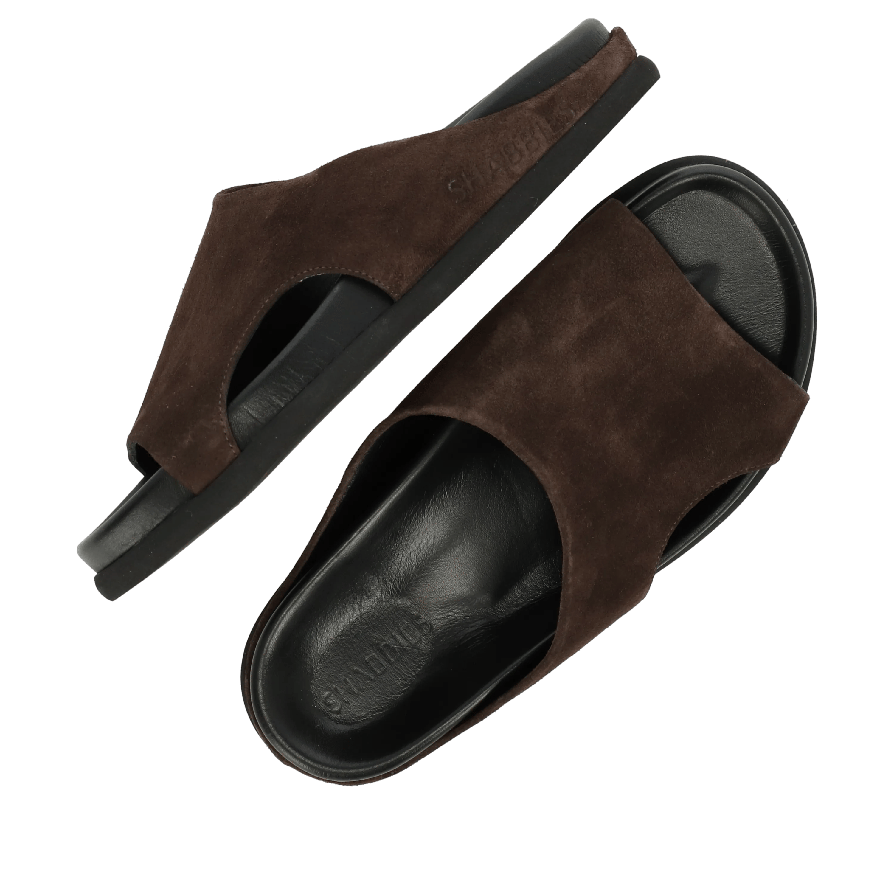 Inga Close slipper Suède Donkerbruin