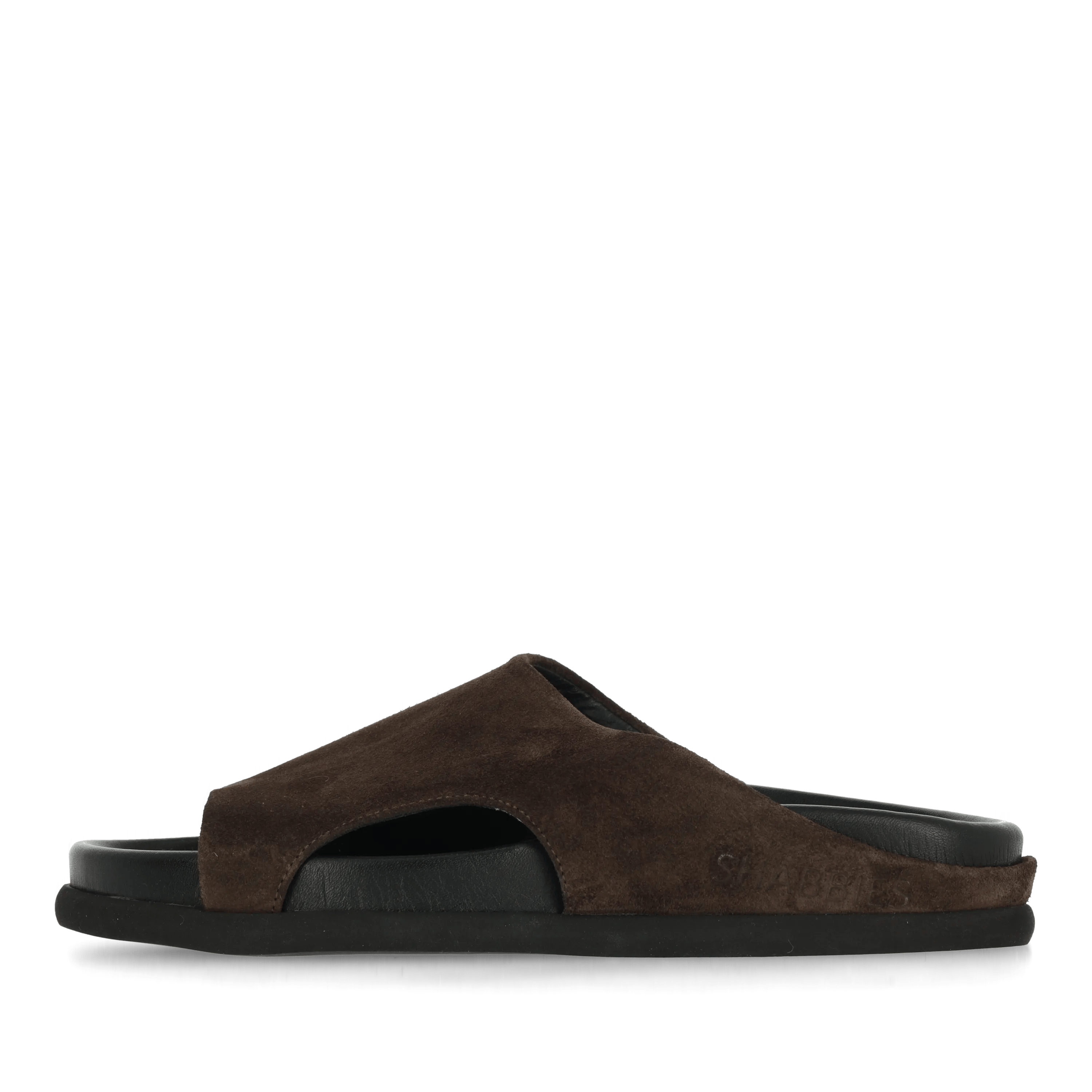 Inga Close slipper Suède Donkerbruin