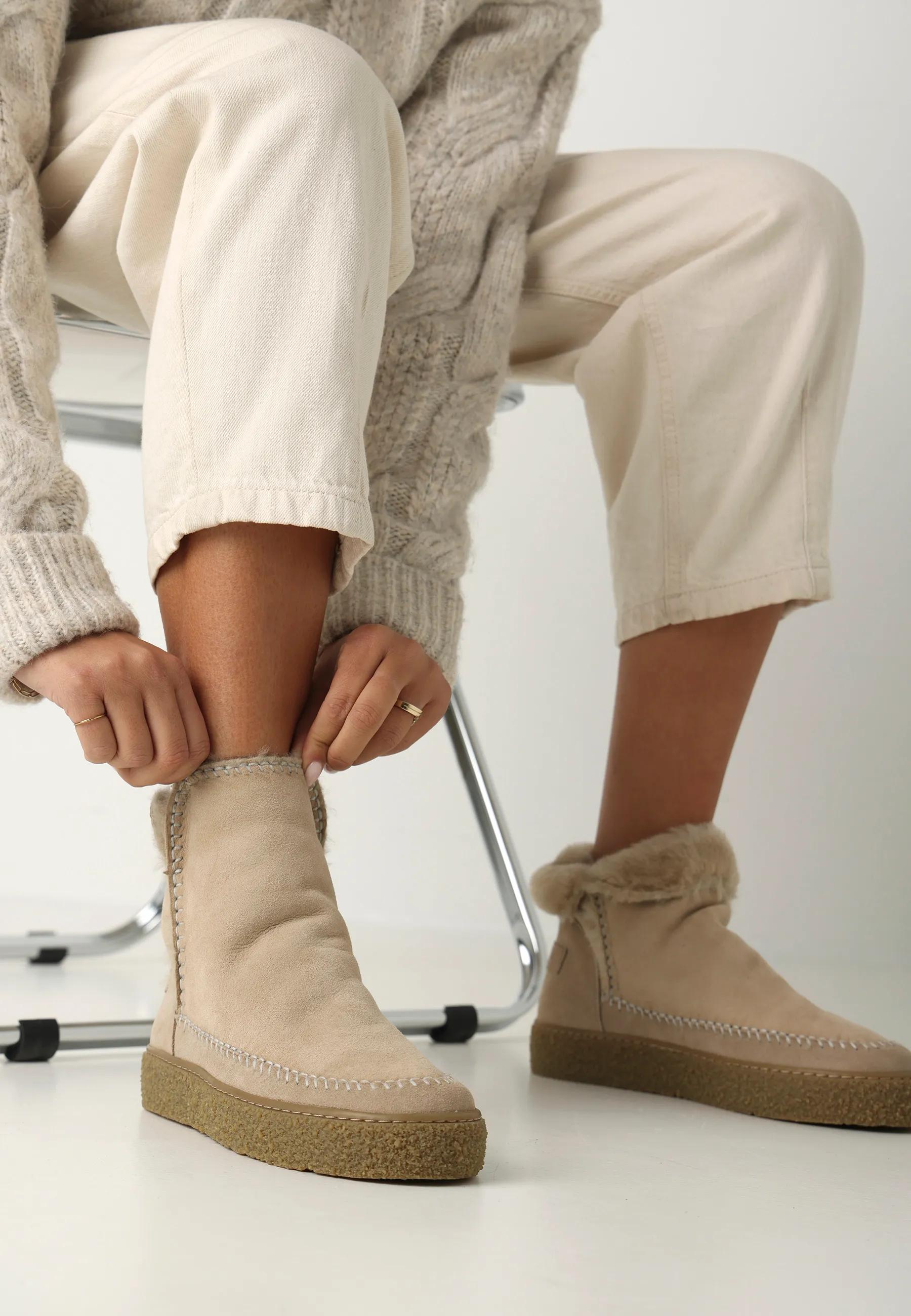 Chewy Moux boot Doubleface Zand