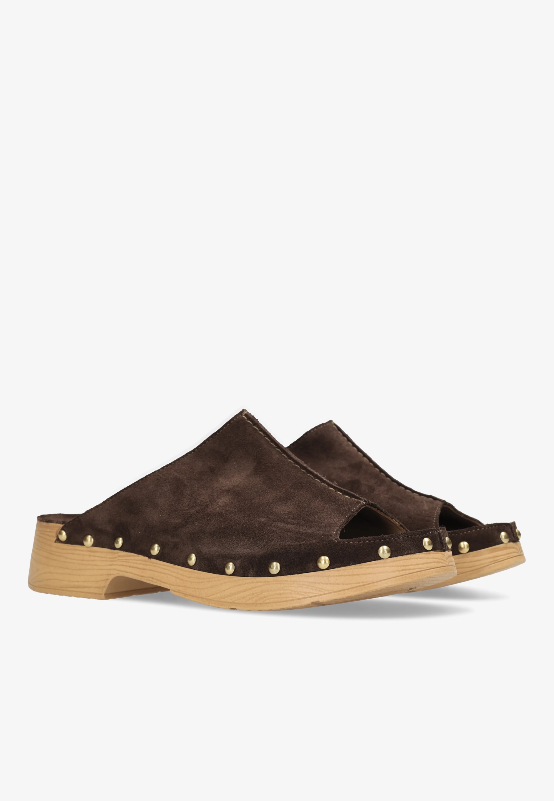 Carry Mila Clog Suede Dark Brown