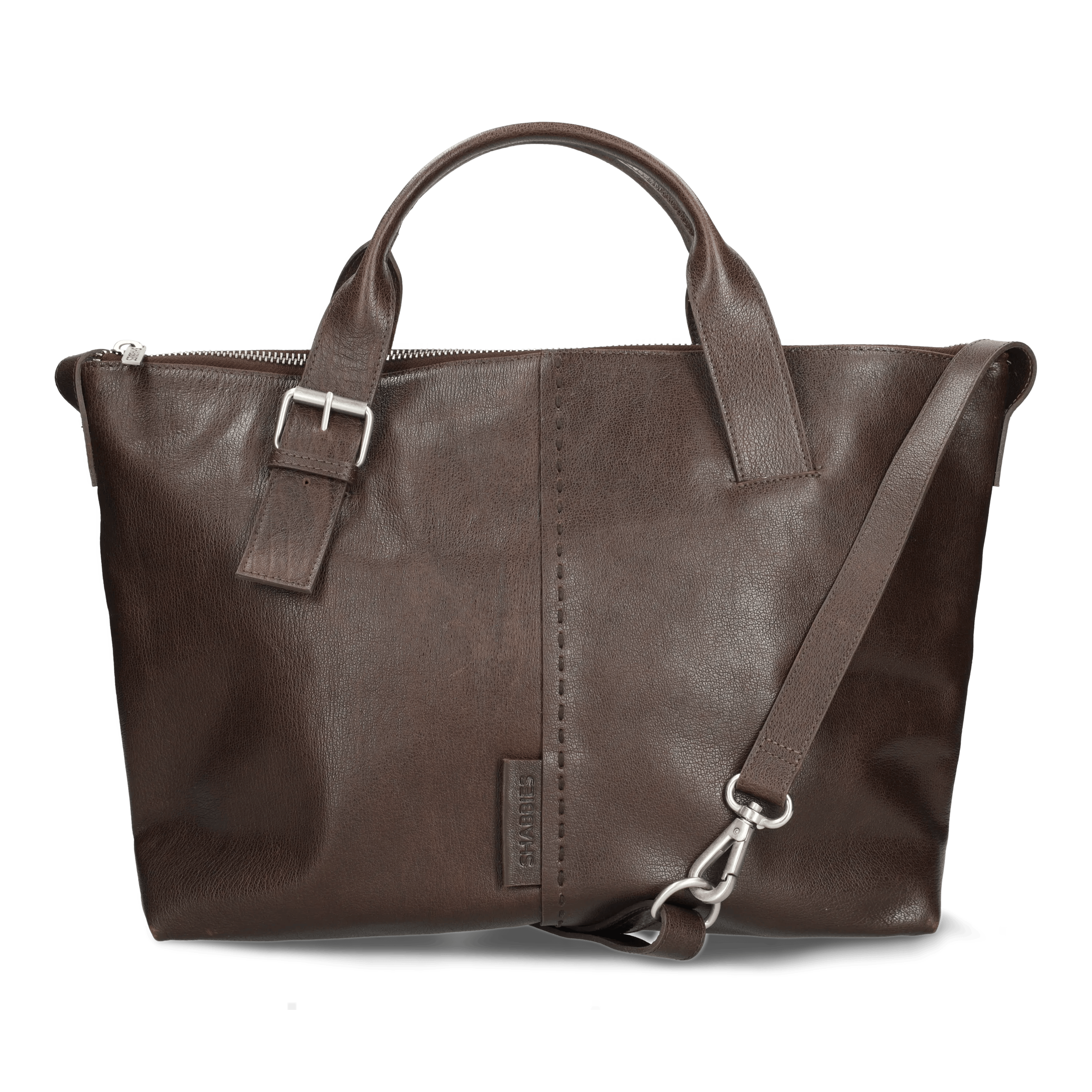 ESSIE STITCHED  Laptopbag leather Brown