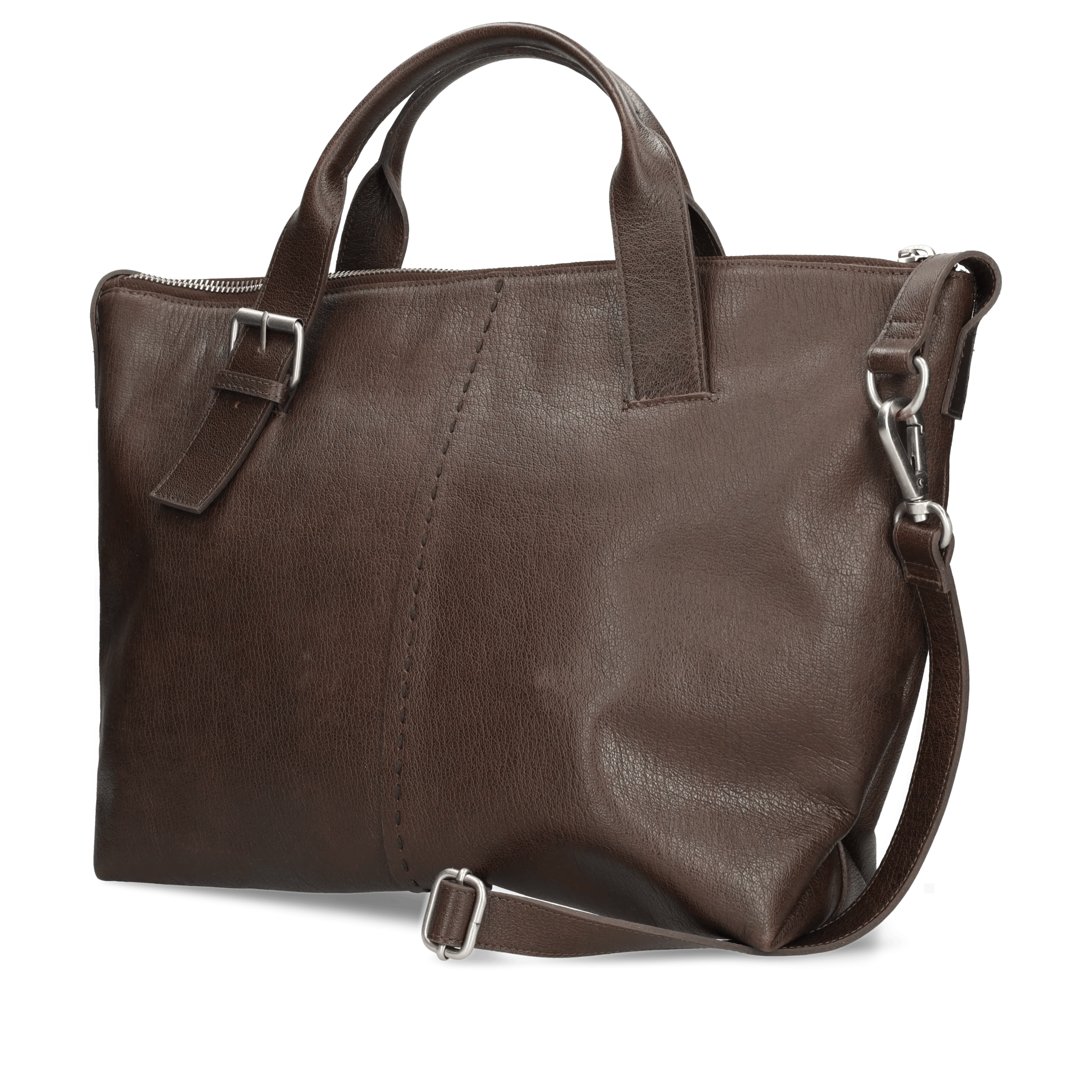 ESSIE STITCHED  Laptopbag leather Brown