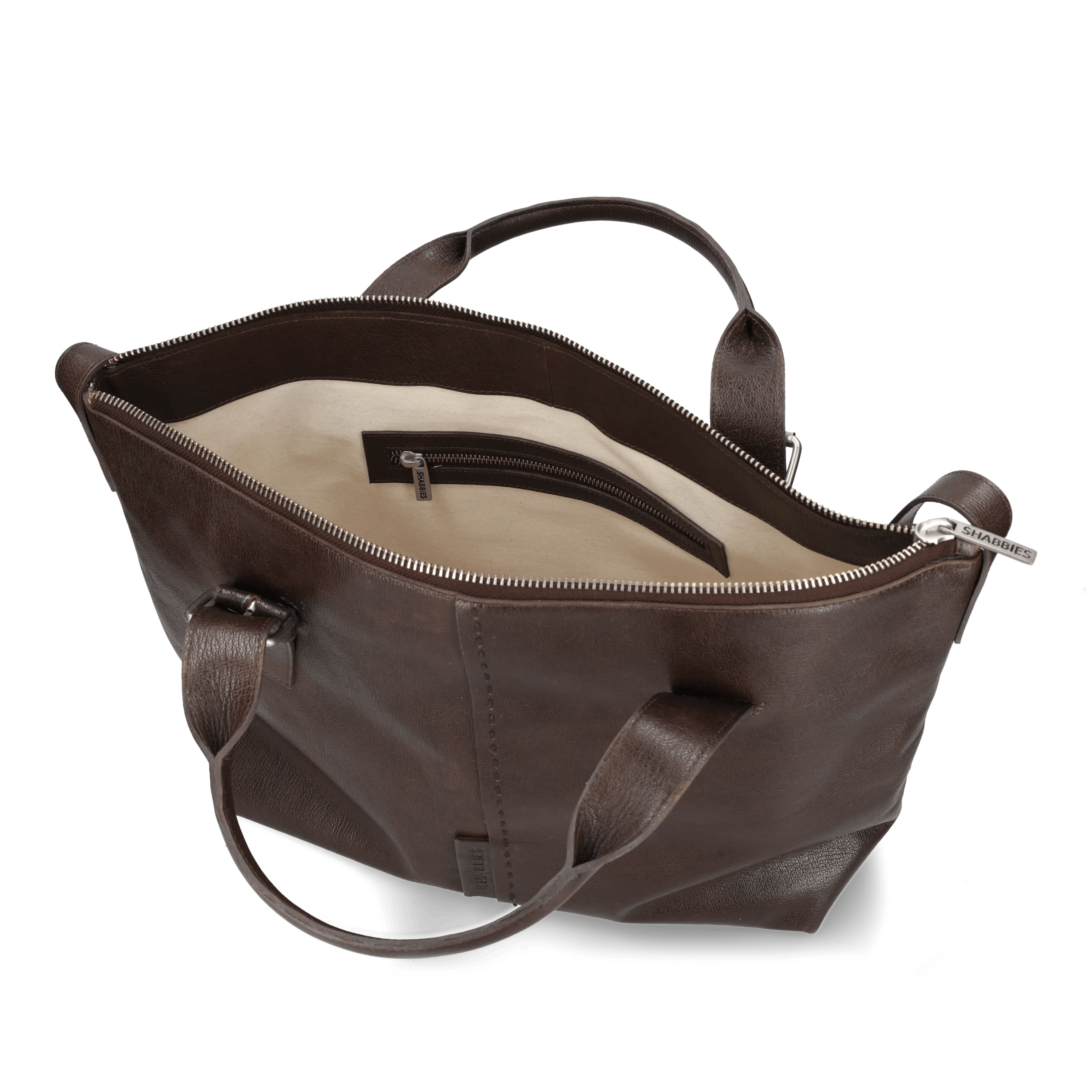 ESSIE STITCHED  Laptopbag leather Brown