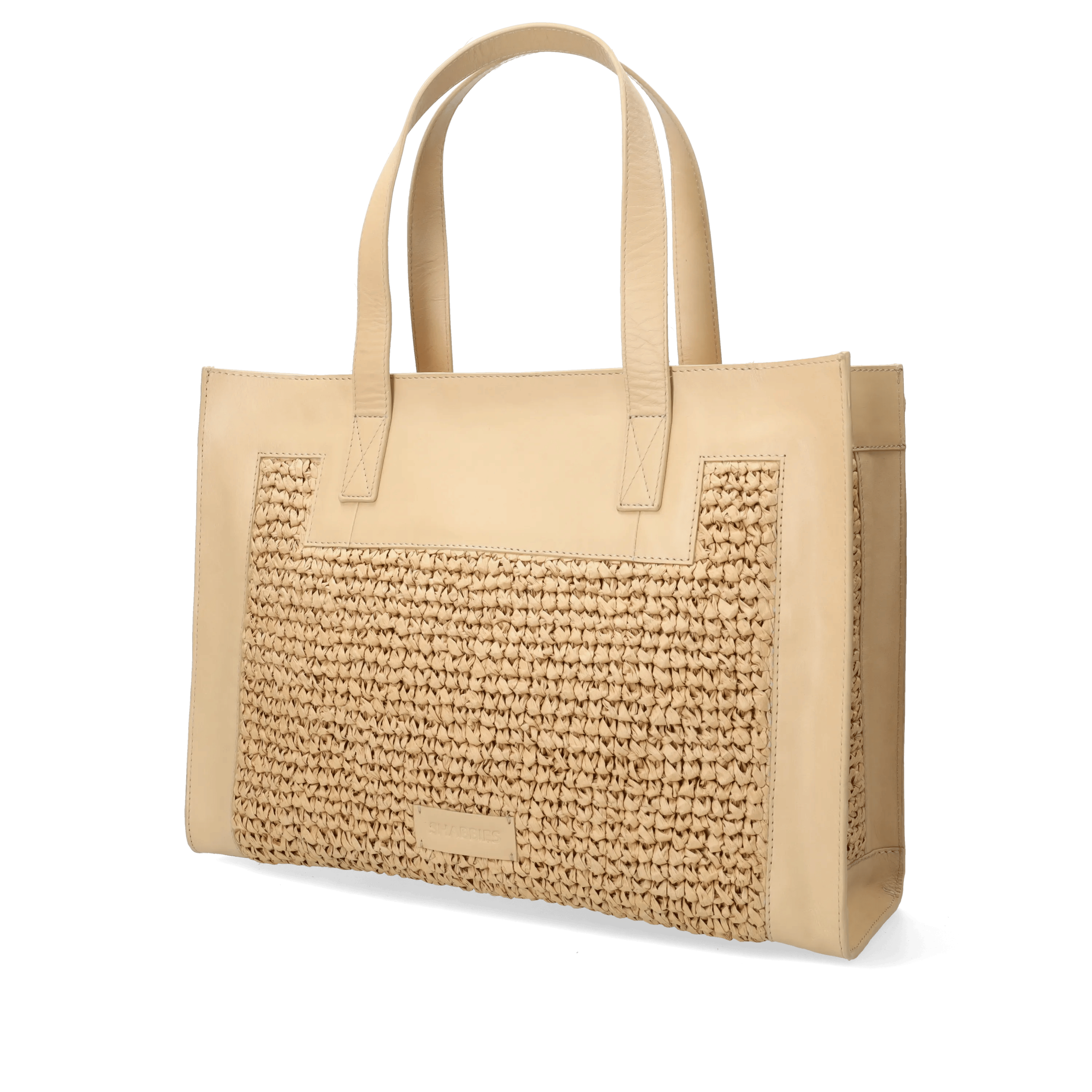 Verena schoudertas Raffia Beige