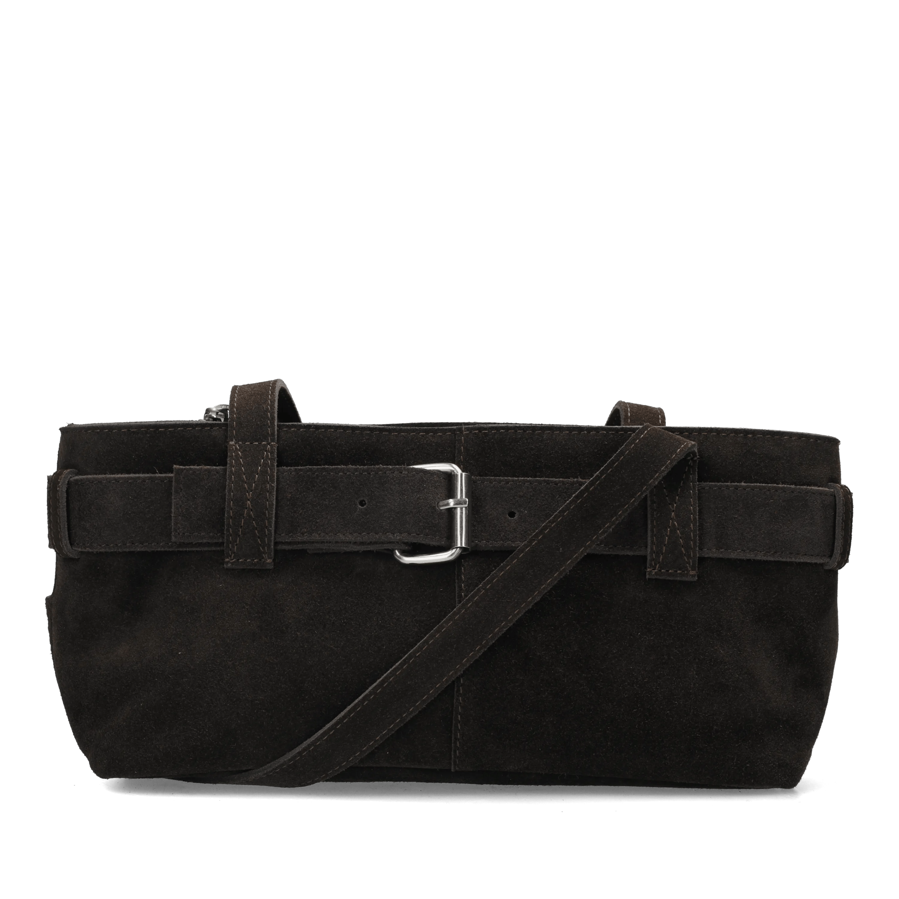 OLLA  Shoulderbag oiled suede Dark Brown