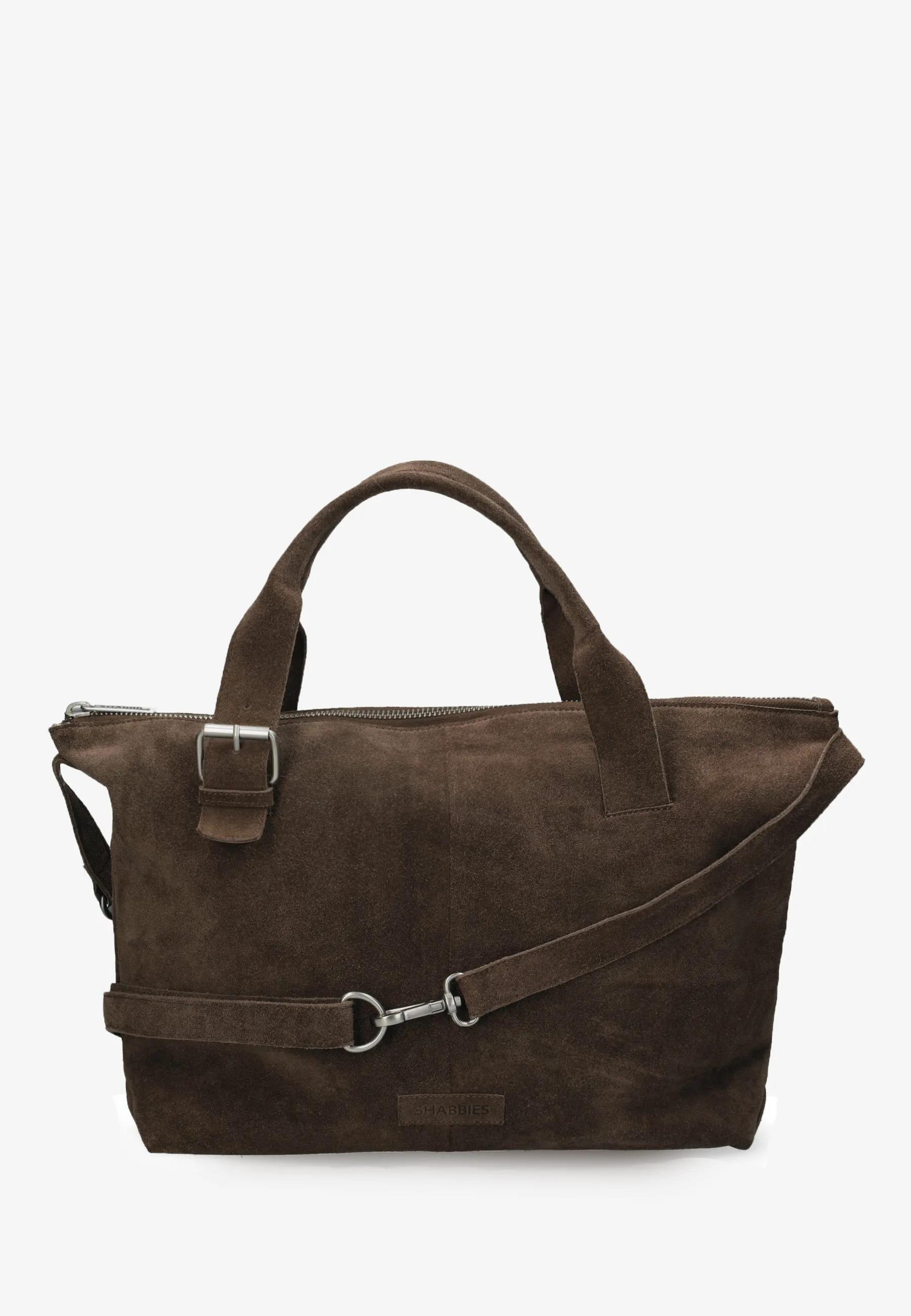 Essie Laptoptasche Veloursleder Dunkelbraun