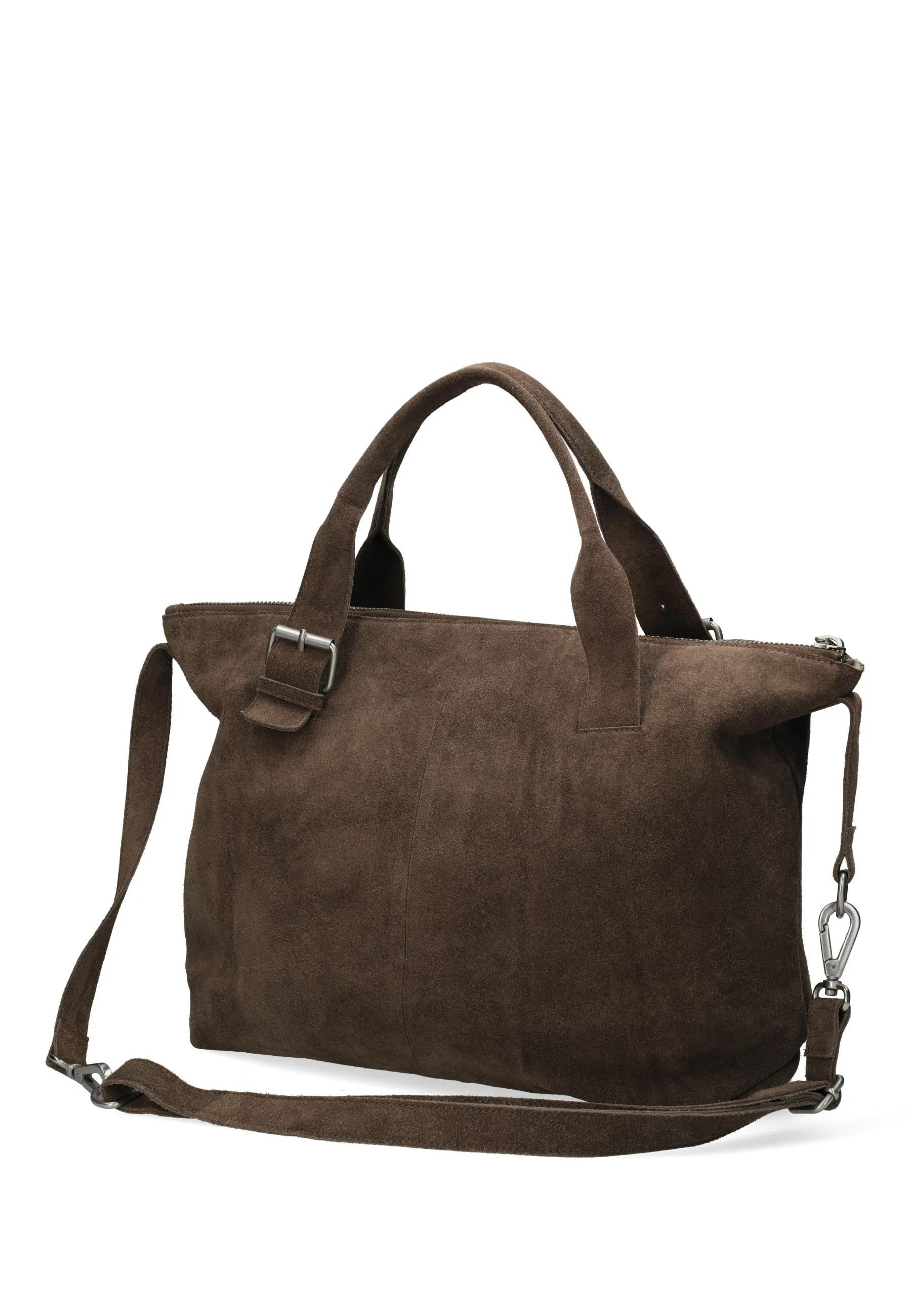 Essie Laptoptasche Veloursleder Dunkelbraun