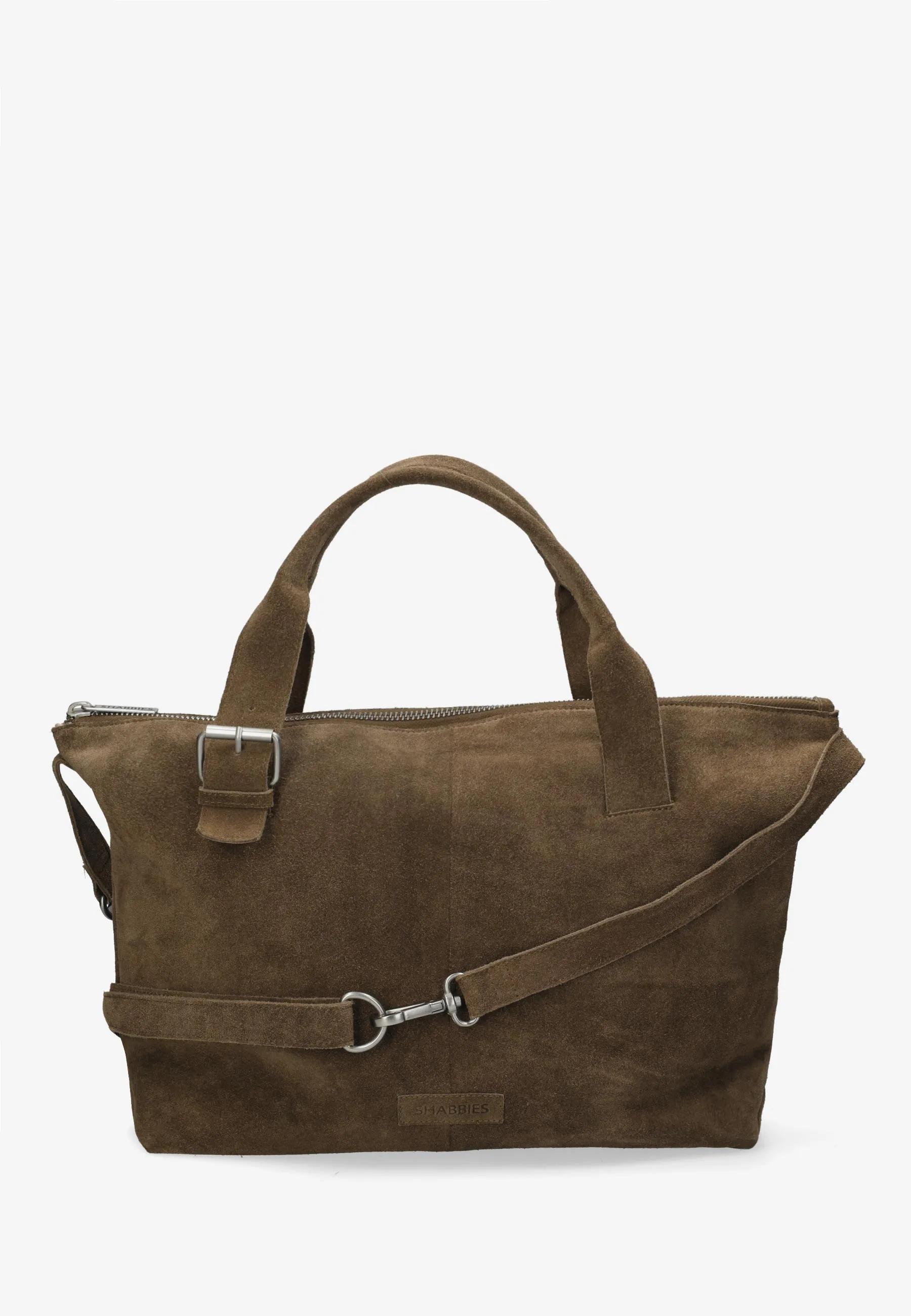Essie Laptoptasche Veloursleder Dunkel-Taupe