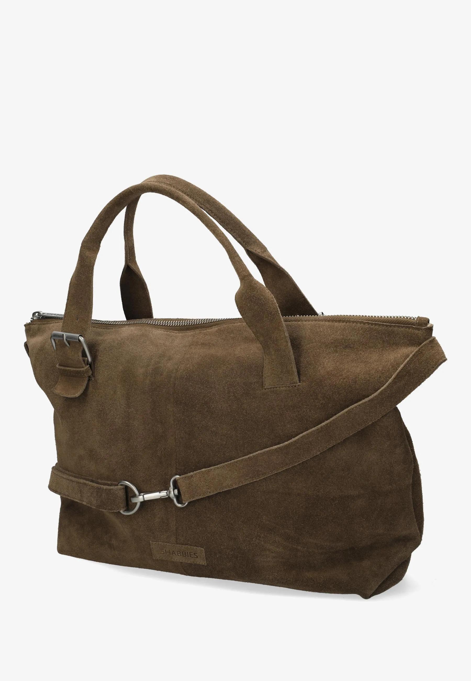 Essie Laptoptasche Veloursleder Dunkel-Taupe