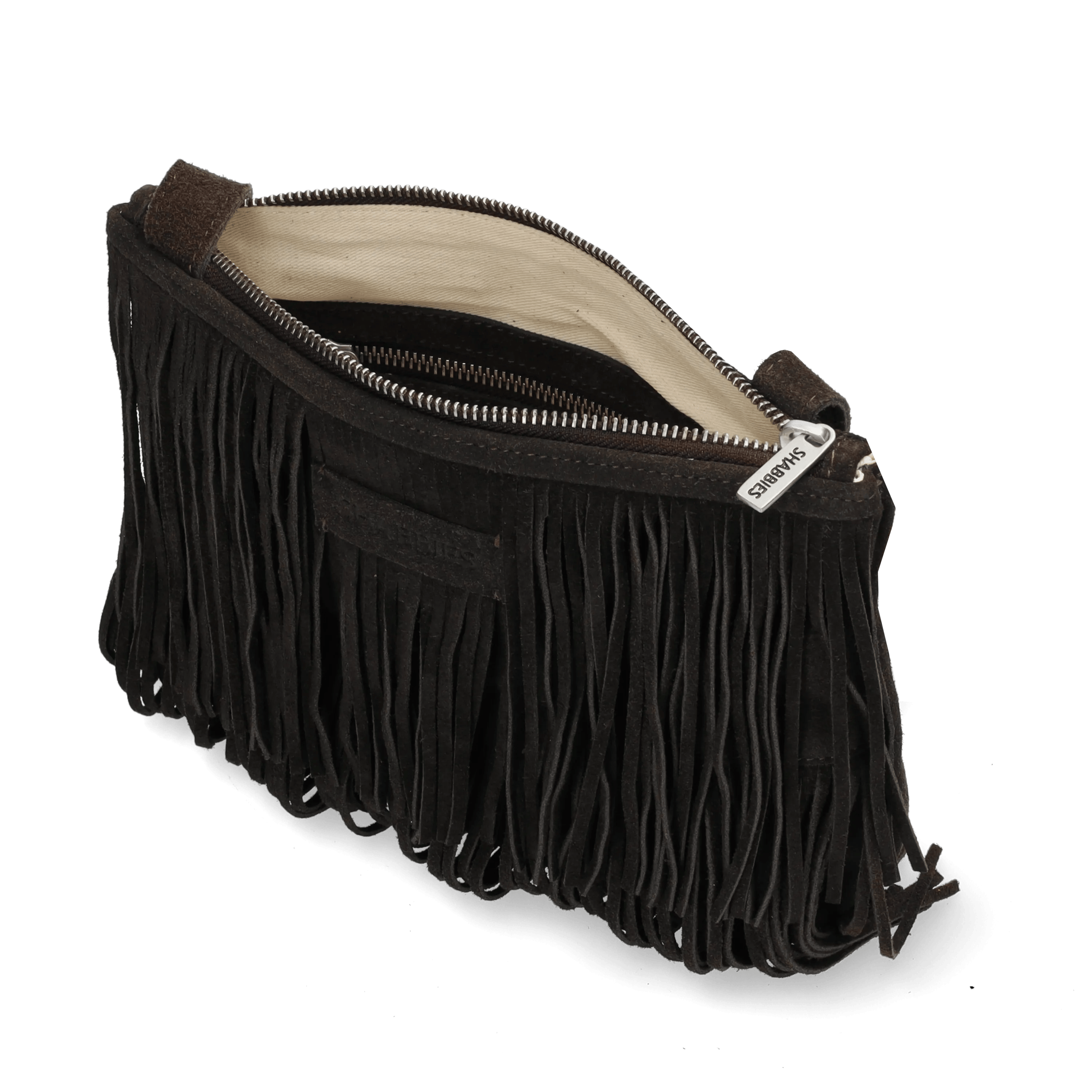 Festival Fringe Crossbody Suede Dark Brown