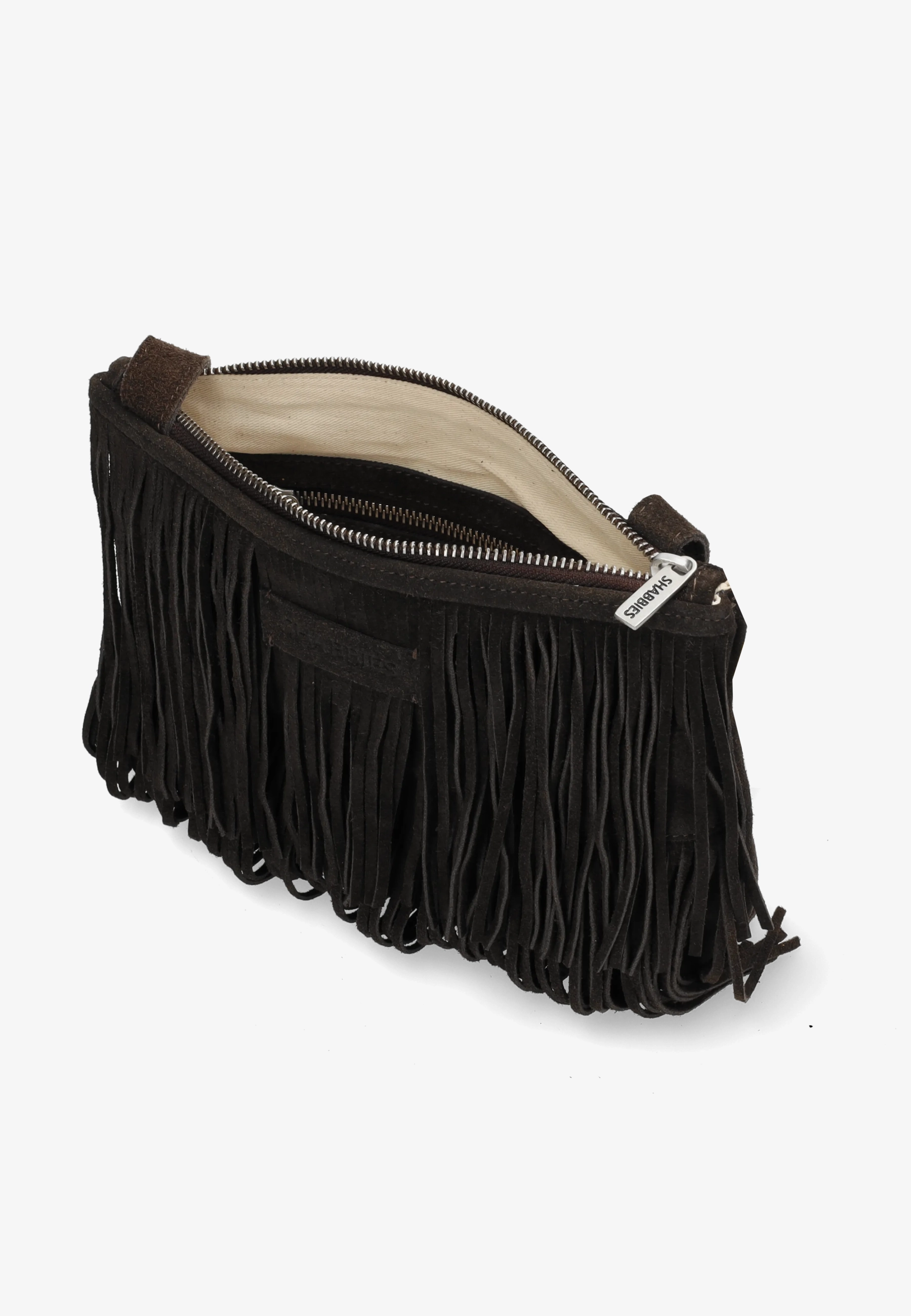 Festival Fringe Crossbody Suede Dark Brown