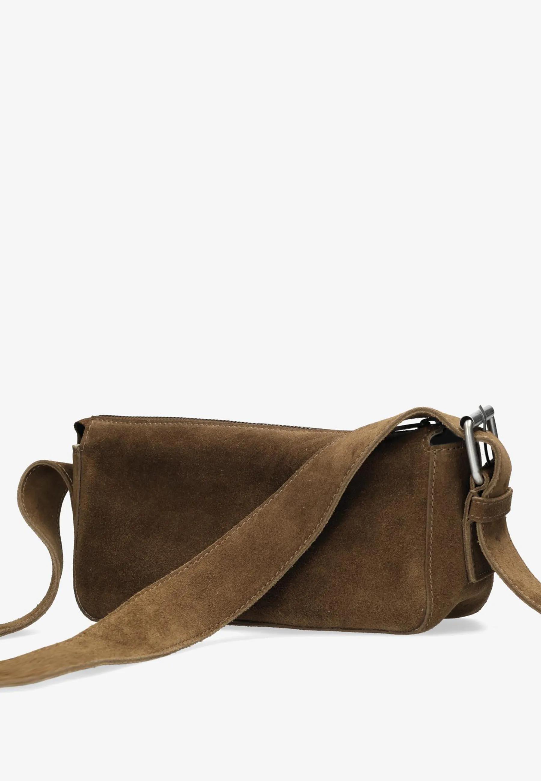 Venice Crossbody Aus Rindsvelours Hellbraun